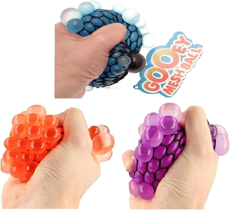 Keycraft Gooey Mesh Ball, Squeezable Fidget Toy, Slime-Filled Sensory Stress Relief Ball for Kids and Adults image number 4