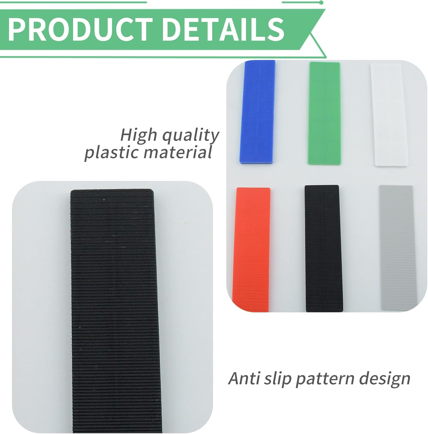 42 Pcs Shims Spacers Packers Plastic Packers, Mixed Pack 28Mm X 100Mm Flat Plastic Glazing Packers (1-6Mm) Shim Spacers for DIY, Home Improvement, Window image number 4