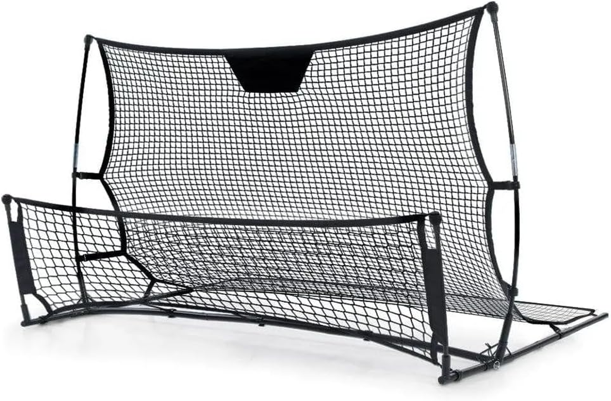 Everfit Soccer Net, 1.2M Wide Portable Rebounder Football Goal Nets Practice Sports Training Netting Screen Backyard Indoor Outdoor Camping Equipment, with Carry Bag Lightweight Black