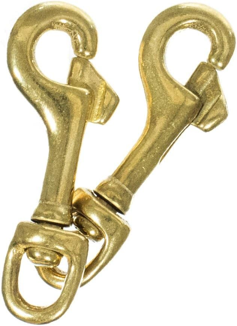 Craft County Brass Trigger Clip Swivel Snap Hooks - Sizes of 1/4, 3/8, 1/2, and 3/4 Inches - Packs of 2 - Great for Leathercrafts, Dog Leads, and Purses image number 3