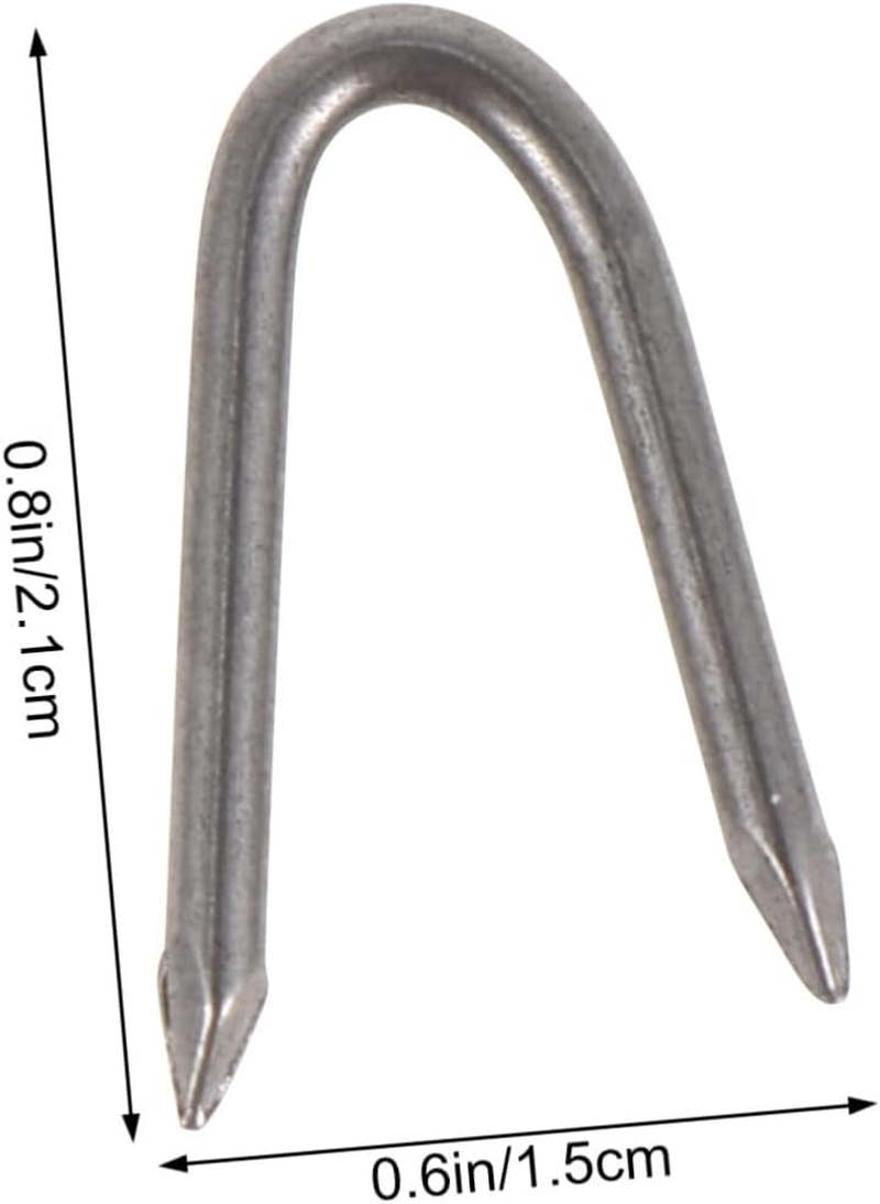 Levemolo 70Pcs U-Shaped Stakes Iron Garden Piles Fixer Ground Spikes for Gardening Ground Nail Fixing Nail Home Supplies image number 6