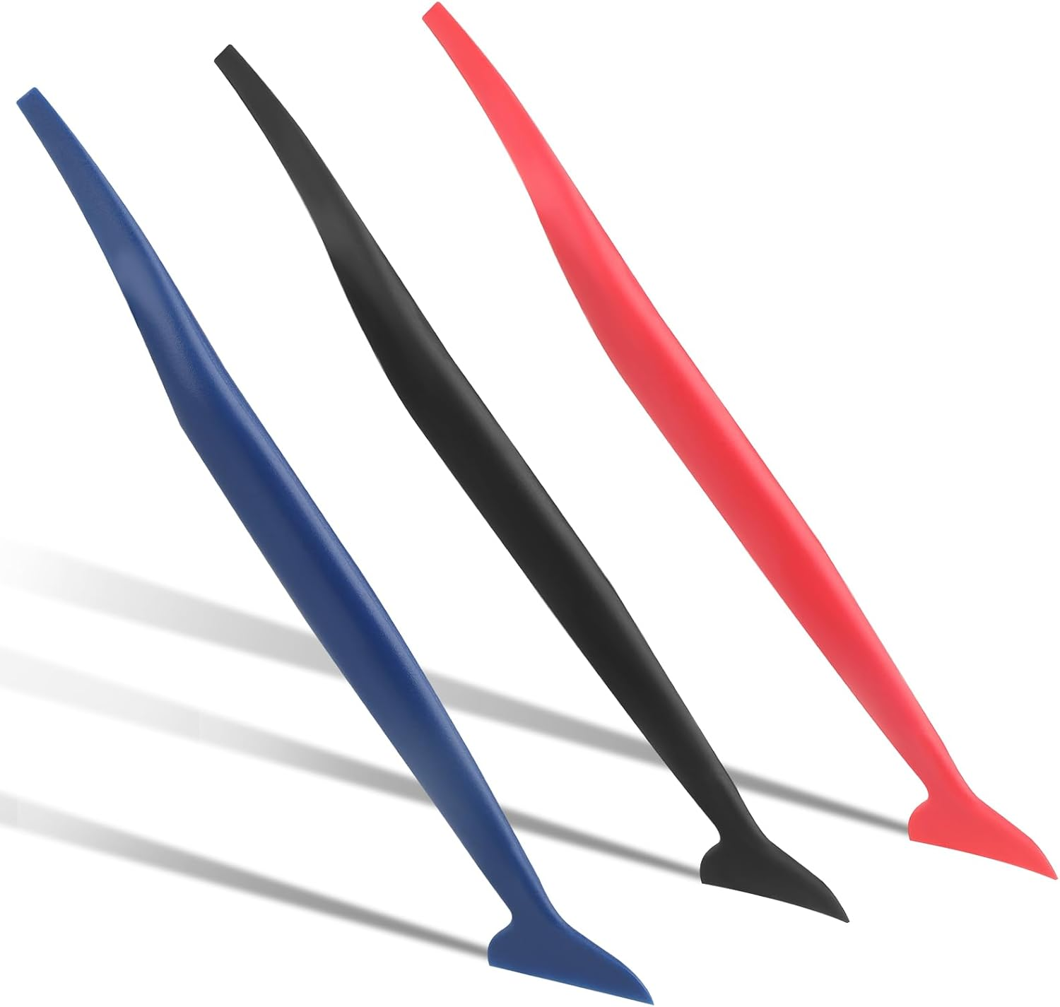 Bewudy 3 Pcs Car Micro Squeegee Curves Slot Tint Tool Set, 3 in 1 Vinyl Car Wrapping Flexible Micro Squeegee, with Different Hardness for Installing Vehicle Wraps and Auto Stickers(3 Pcs) image number 3
