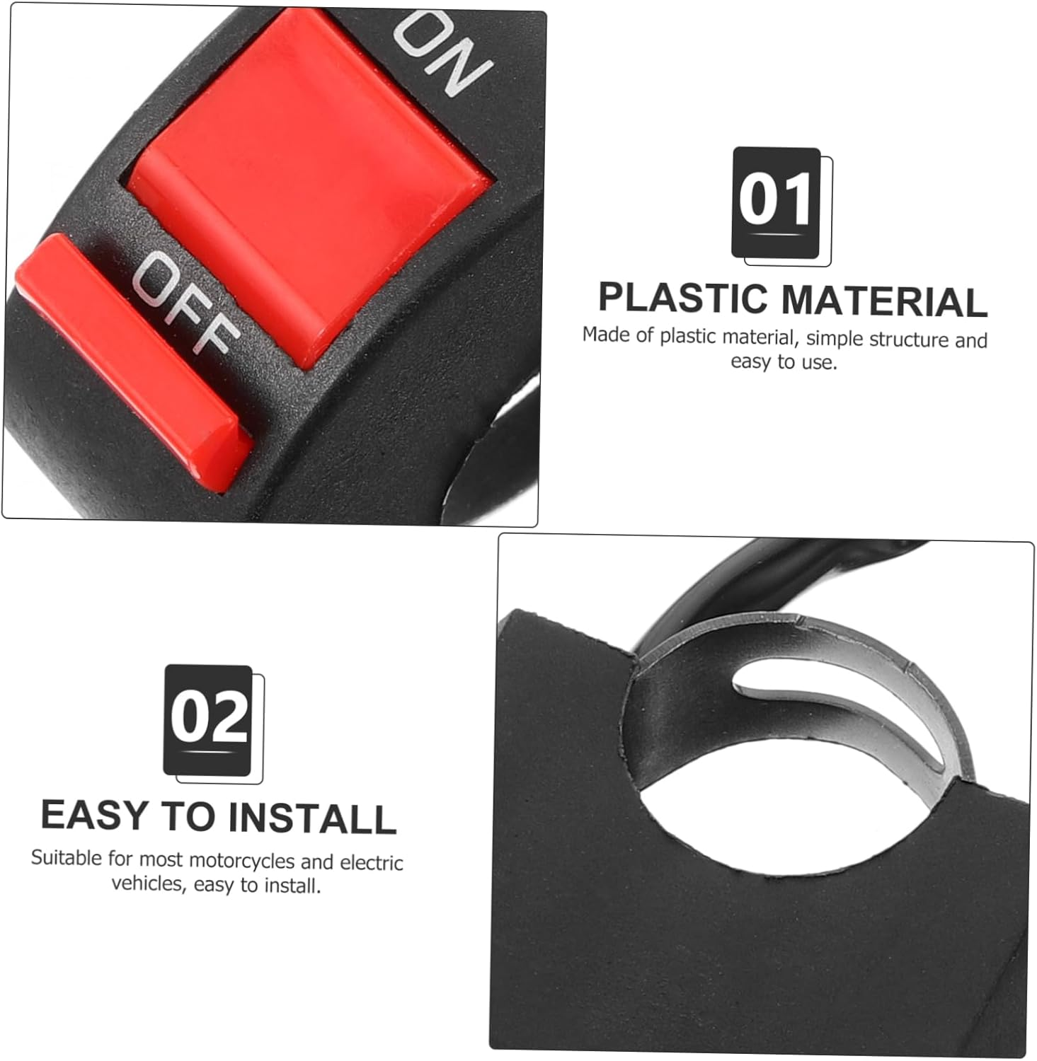 Modified Switch Motorcycle Headlight Led Handlebar for Motorbike Switch Motorcycle Handlebar Accessory and off Function for Motorbike image number 6