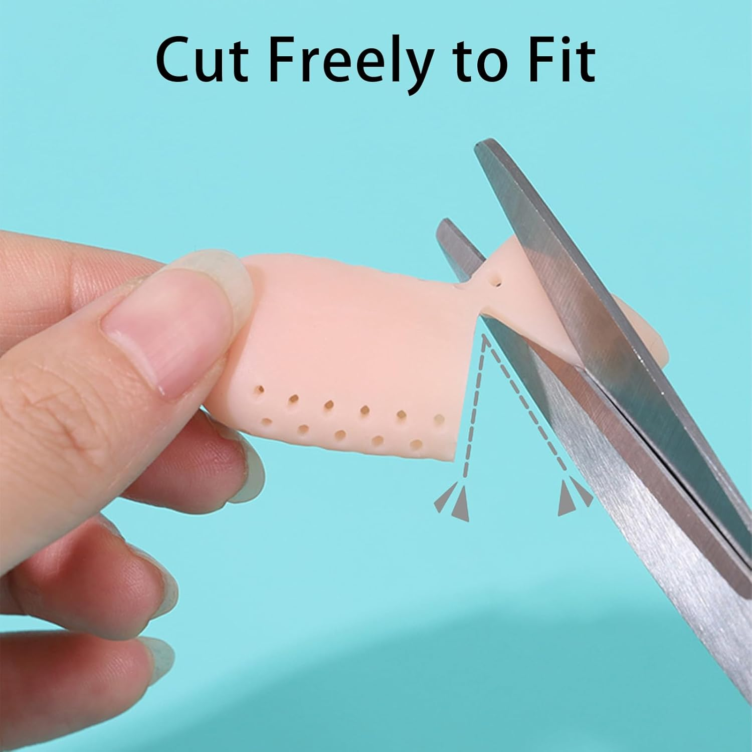 12PCS Gel Toe Caps Set 3 Sizes Breathable Toe Protectors Sleeve Bunion Pads Cushion Big Toe Guards Silicone Toe Covers for Ingrown Toenails Corns Calluses Blisters Protection (Beige, S+M+L) image number 1