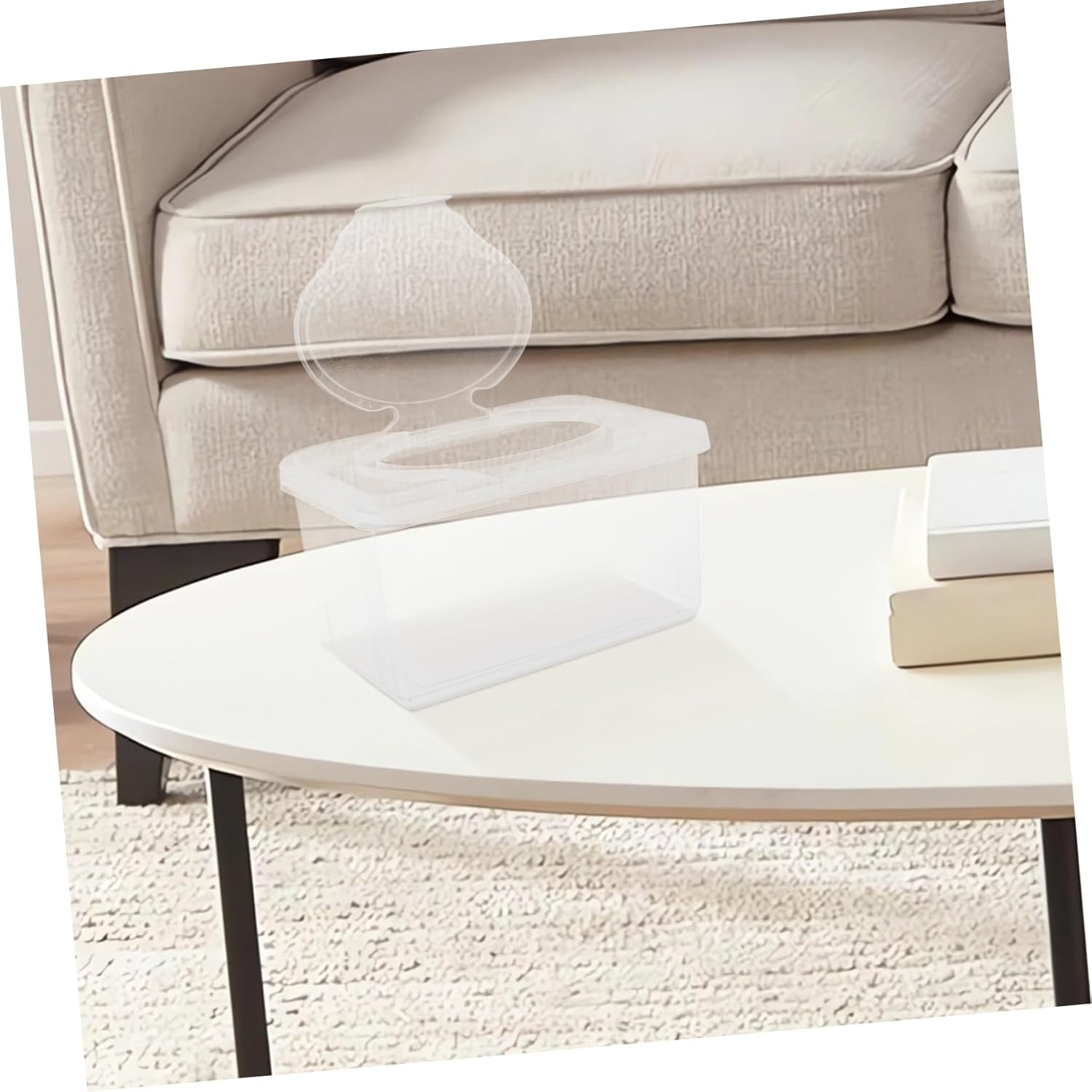 2Pcs Wet Wipes Case Lid Capacity Refillable Tissue Dispenser for Car Office Bathroom Outdoor Tidy Storage image number 4