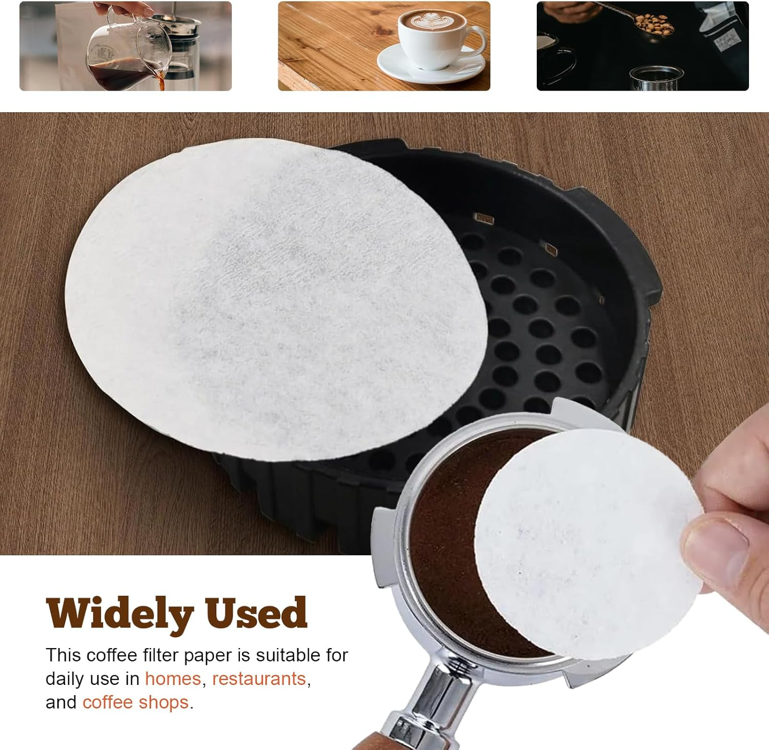 400 Pcs Paper Filters Compatible with Aeropress - 64 Mm/2.5 Inches All Coffee and Espresso Makers Paper Filters, Vegan Non-Bleached Natural Micro-Filters for Aeropress (White) image number 1