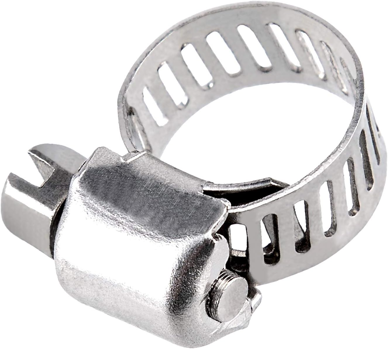 LUTER 20Pcs Hose Clamp 304 Stainless Steel Adjustable Worm Gear Hose Clips Pipe Tube Clamps 3/8In Plumbing(6-12Mm/0.24-0.47Inch) image number 3