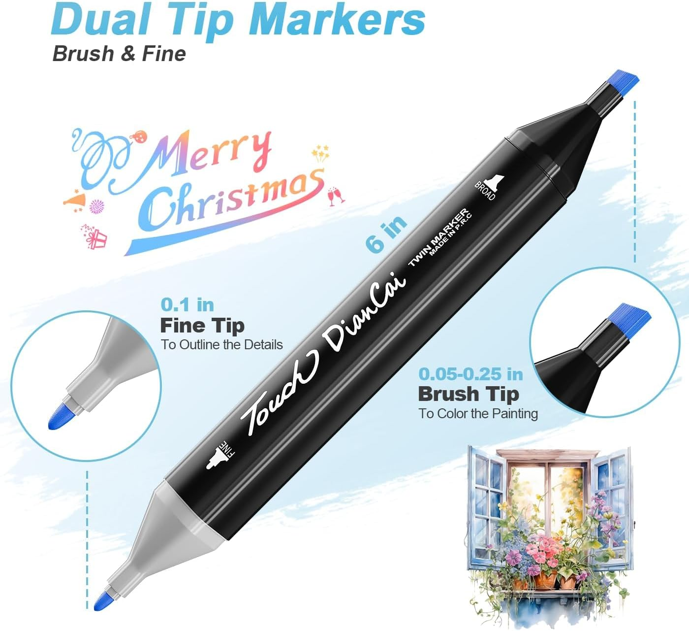PFATURKHN 120 Color Marker Set with Pen Base, Alcohol Marker, Double Head Art Marker, Waterproof Ink Color Marker, Painting Color Marker for Drawing, Notes, Marking, Children'S Gift image number 1