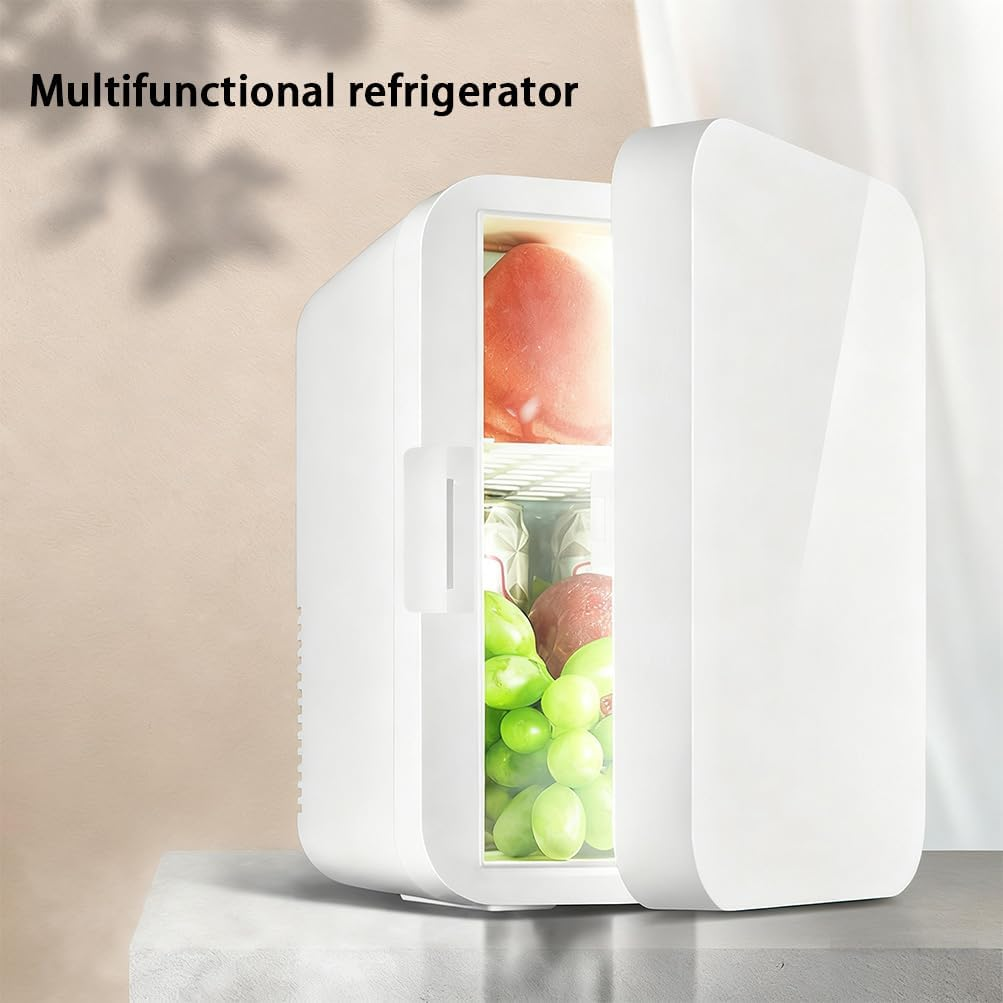 Portable Mini Fridge, Countertop Small Fridge, Portable Small Refrigerator, Beverage Refrigerator Coolers, Compact Mini Fridges, Car Cosmetics Cooler, Personal Refrigerators Cooler image number 4