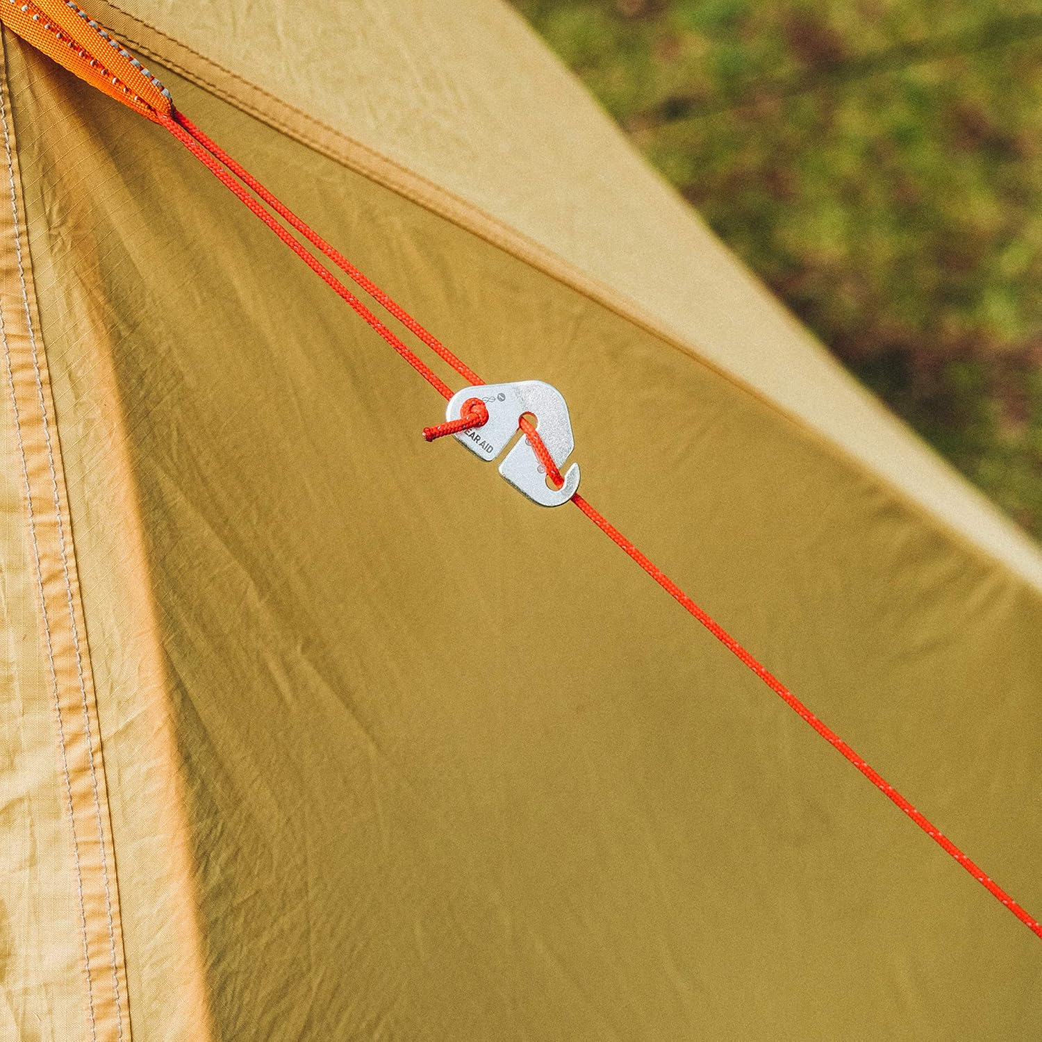 GEAR AID Reflective Guyline Kit with Line Tensioners for Tents and Tarps, 50 Ft, Orange image number 5