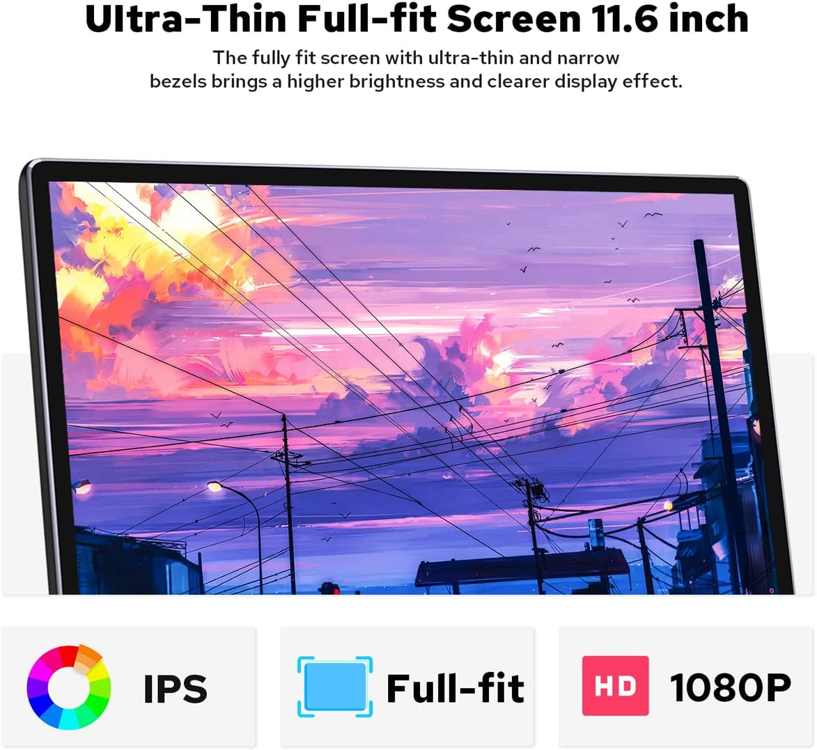 JOYING Navigation Car Stereo 11.6 Inch Octa Core Single Din Android Auto Radio Car In-Dash Navigation GPS Units with Full-Fit 1920X1080 Screen 8GB+128GB Support Bluetooth 5.1,Dvr,Obd2,Back-Up Camera image number 2