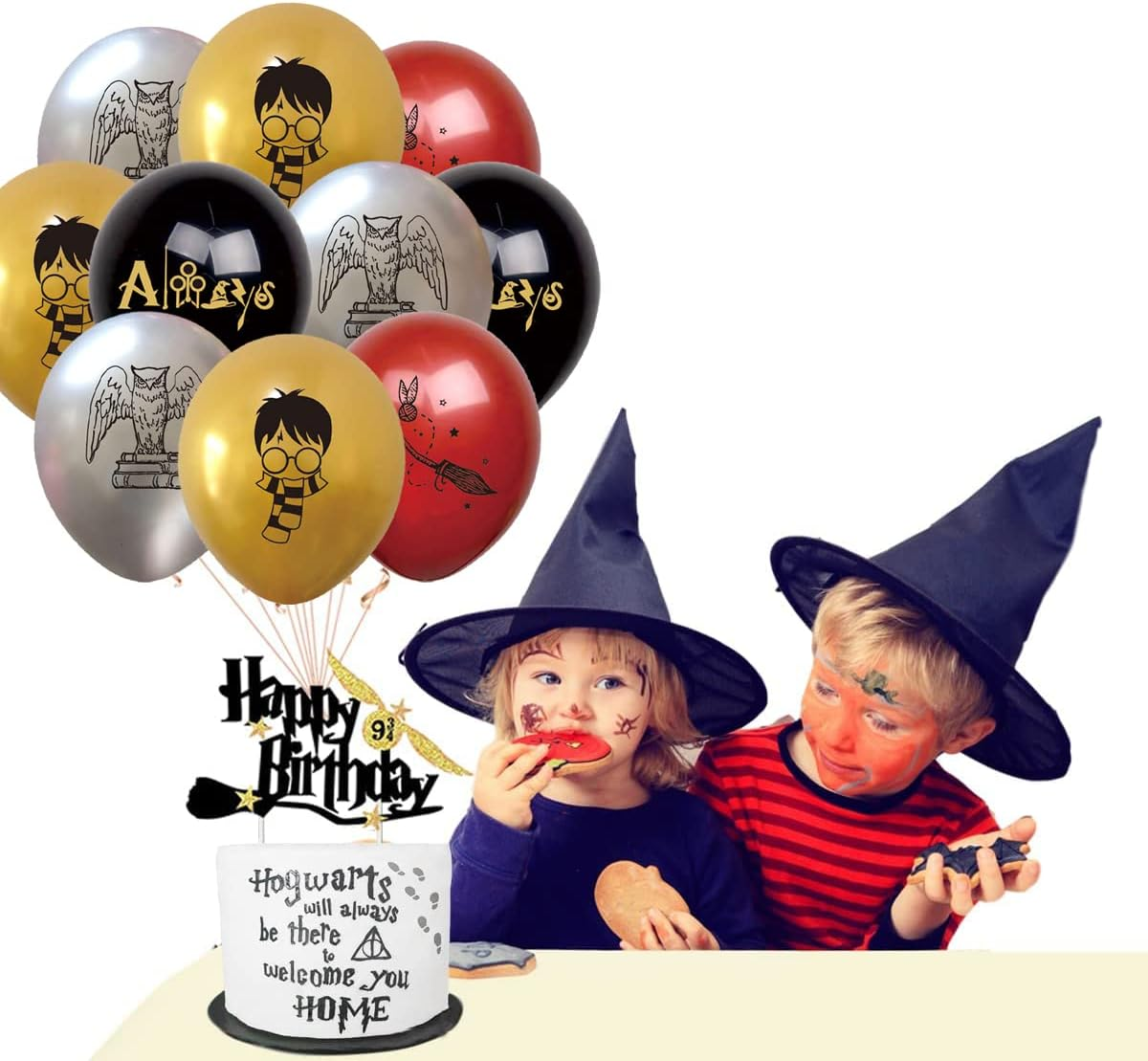 24Pcs Magical Wizard Balloons Harry Birthday Party Decorations Theme Party Balloons for Magic Wizard School Fans Birthday Party Favors image number 1