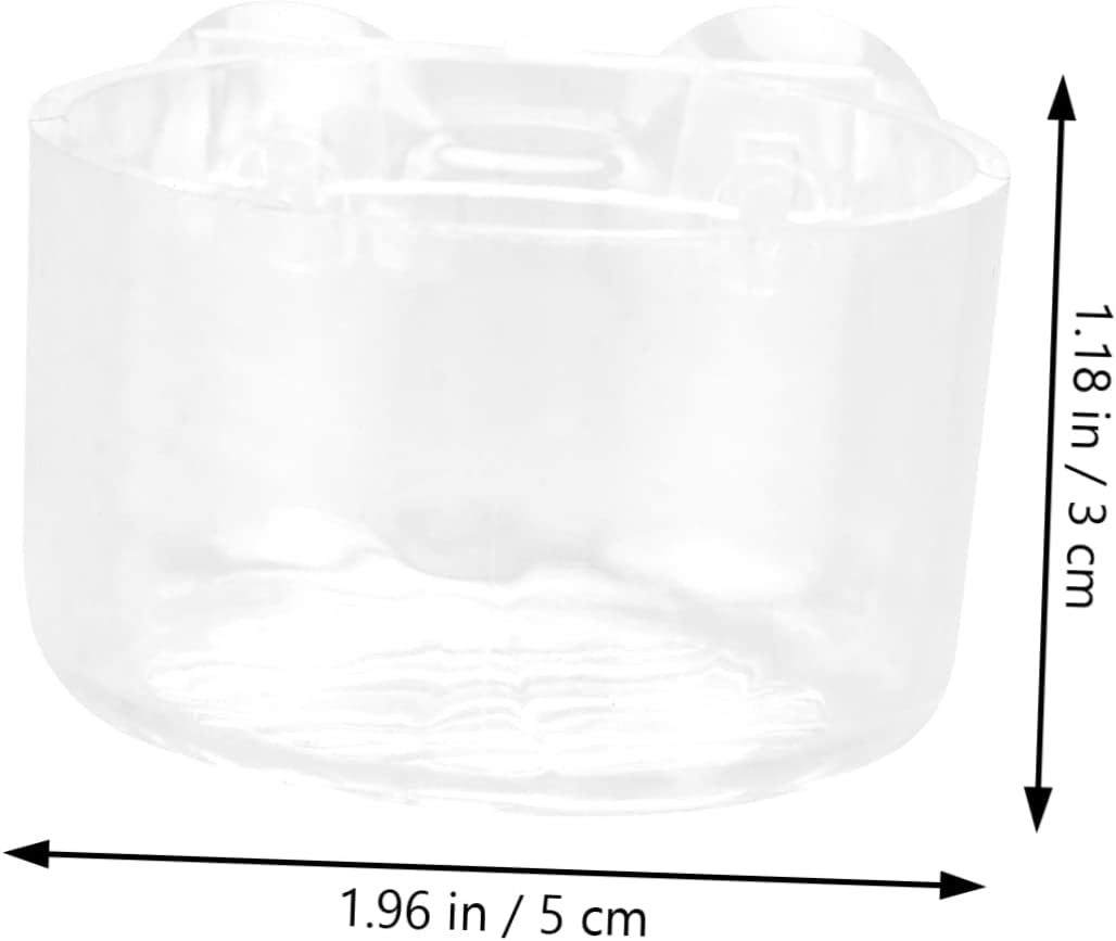 BUGUUYO 2Pcs Aquarium Food Storage Bowl Practical Feeding Cup for Fish Tank Smooth Design Easy to Clean Prevents Food Spread for Fish Feeding image number 1