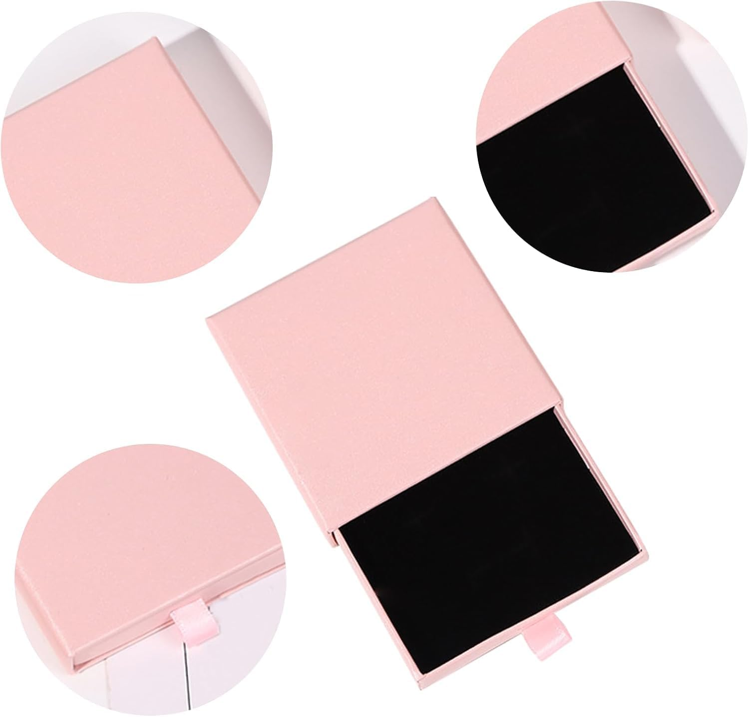 2Pcs Jewelry Gift Box,Bracelet Gift Boxes, Ring Necklace Earring Kraft Organizer Box,Square Small Gift Box for Valentine'S Day Christmas Birthday Jewellery Gift (Pink+Blue) - Pink+Blue image number 6