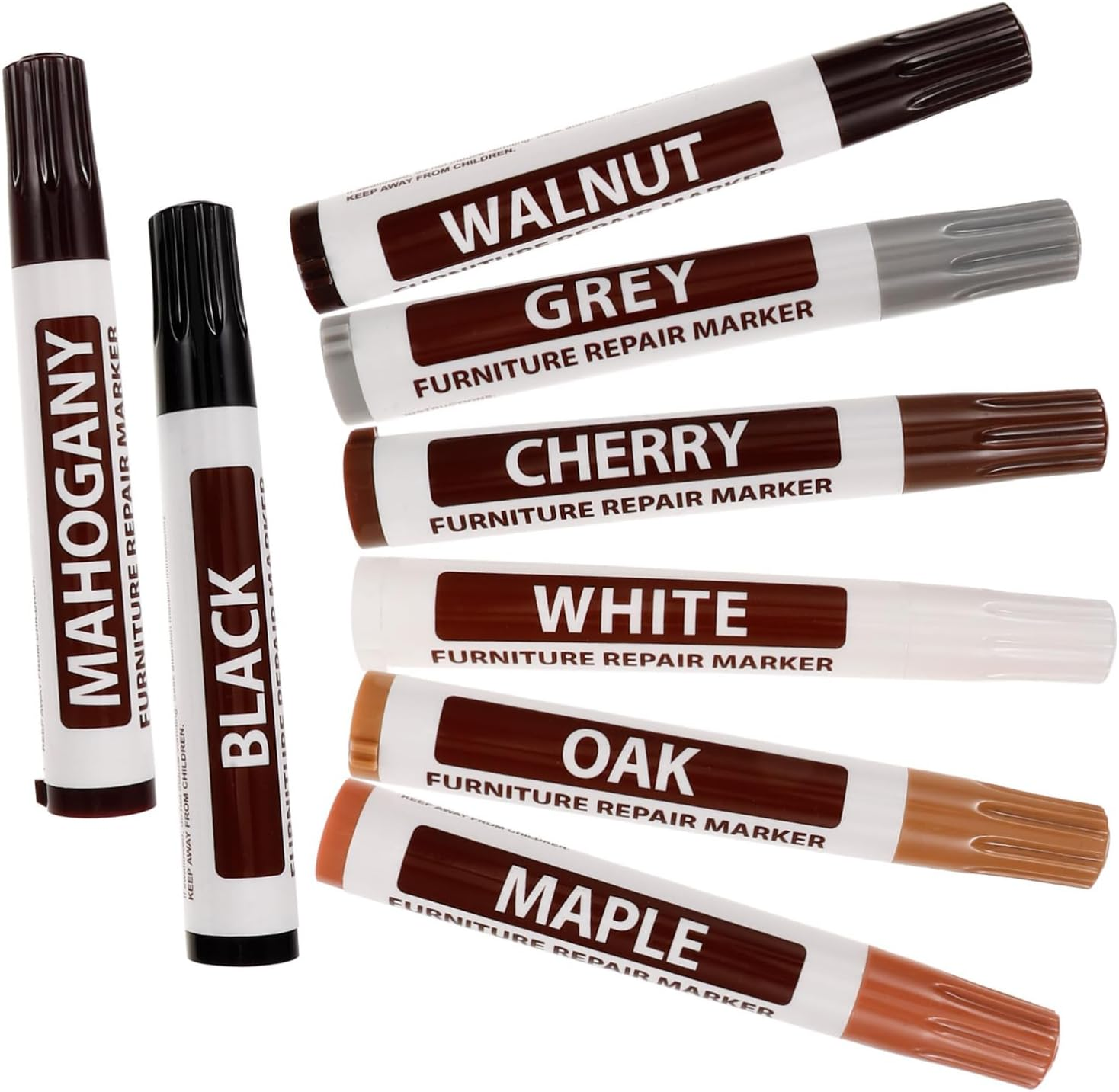 OSALADI 8Pcs Hardwood Floor Repair Kit Touch-Up Markers Pen for Furniture Scratch Repair