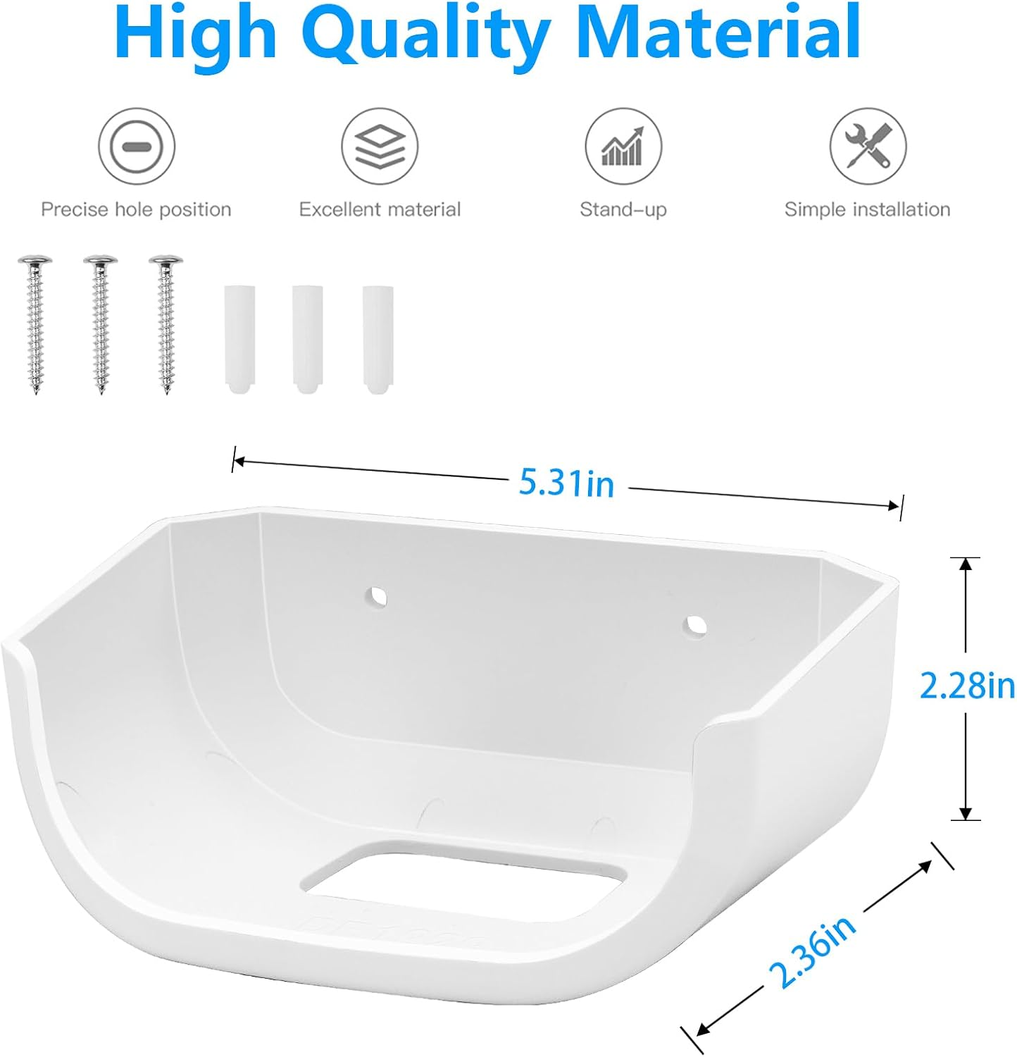 Dual-Mount Wall Bracket for Eero 7 (Wi-Fi 7) Router &ndash; Screw/Adhesive Installation, No-Drill Design, Space-Saving (2) image number 1