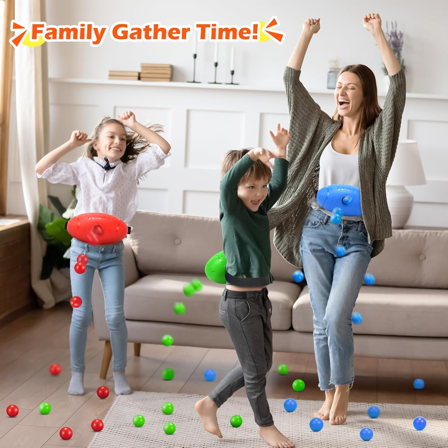 Shaking Swing Balls Outdoor Games,3 Pack Halloween Party Favor Carnival Birthday Games for Kids Adult with 60 Balls, Outdoor Indoor Toys for Boys Girls, Lawn Games for Kids Toys image number 1