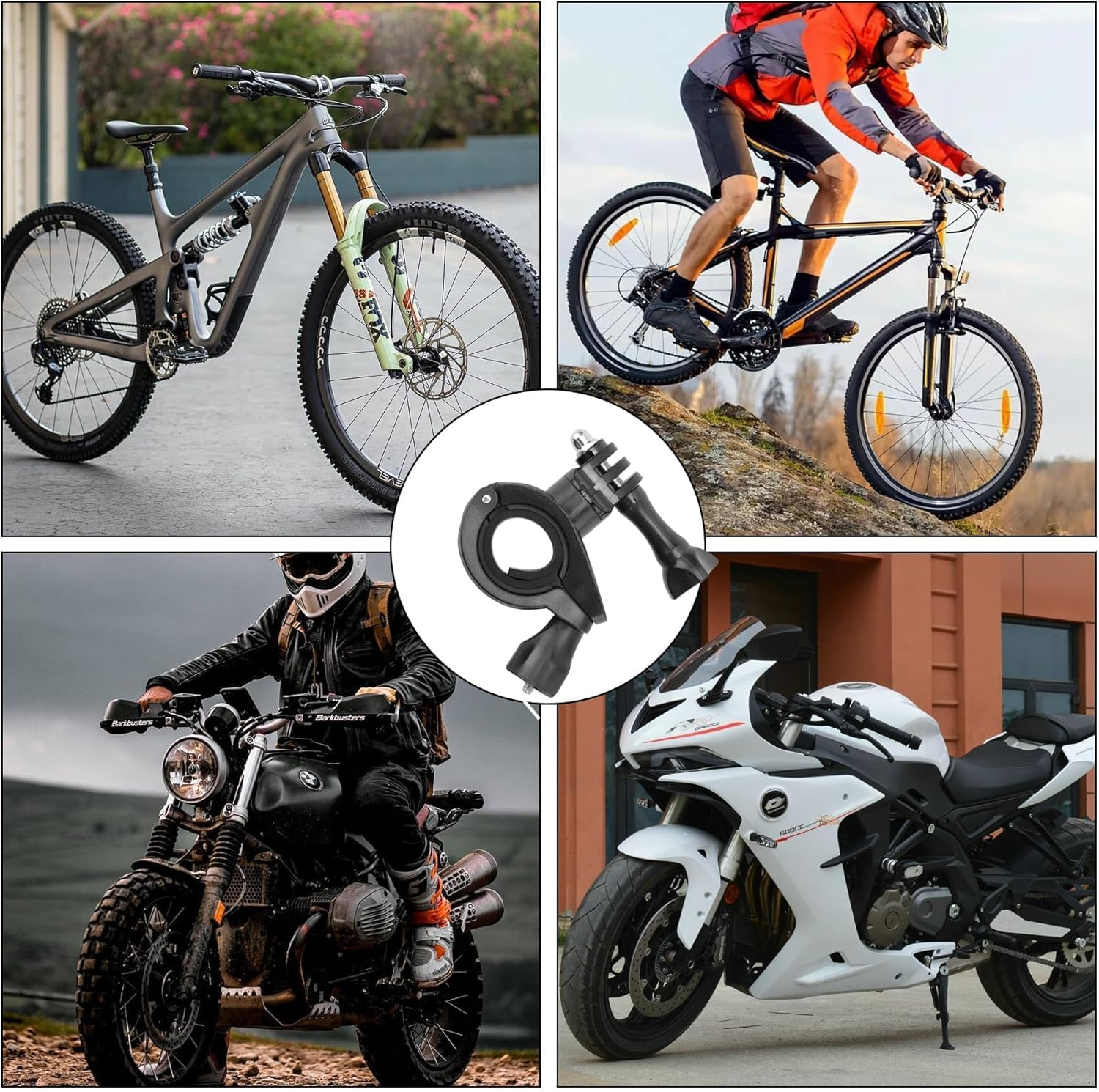 Alriedy Bicycle Mount for Gopro Hero, Action Cameras and Accessories, 360&deg; Rotatable Motorcycle Handlebar Mount, for Gopro and Other Action Cameras image number 4