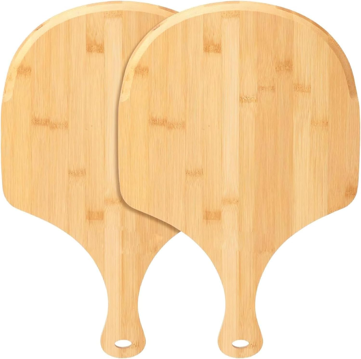 2-Pack Natural Bamboo Pizza Peel with Handle &ndash; 12 Inch Multi-Purpose Paddle for Baking, Cheese & Fruits | Smooth Surface & Easy Clean Kitchen Essential image number 1