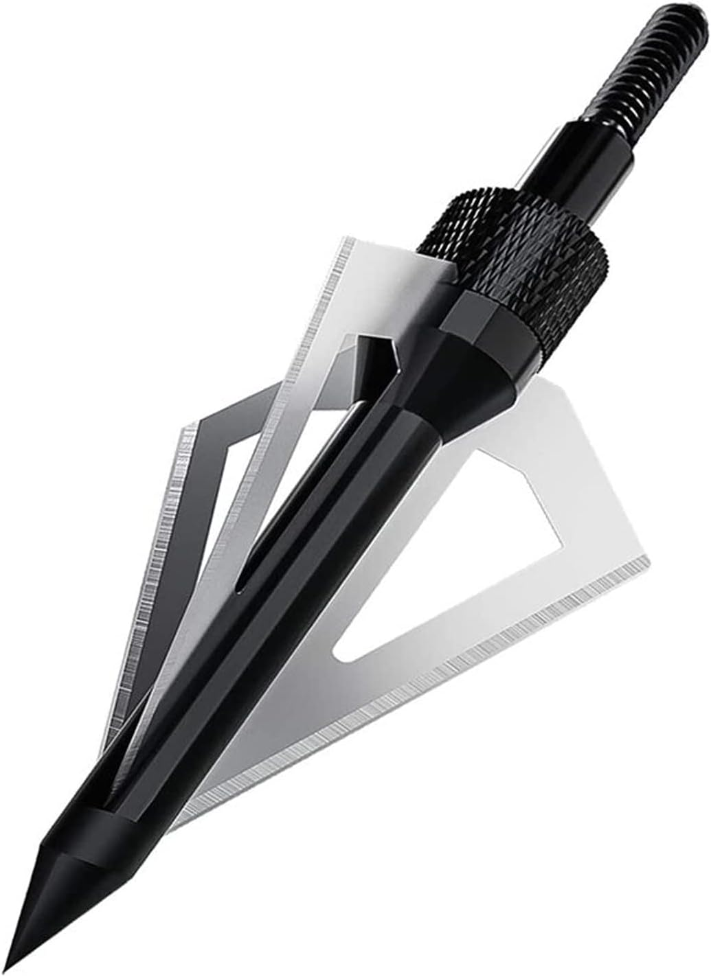 12 Pack 100 Grain Broadheads, 3-Blade Screw-In Archery Broadheads for Hunting, Stainless Steel Arrow Tips for Compound Recurve Bow and Crossbow Broadheads with Plastic Case image number 5