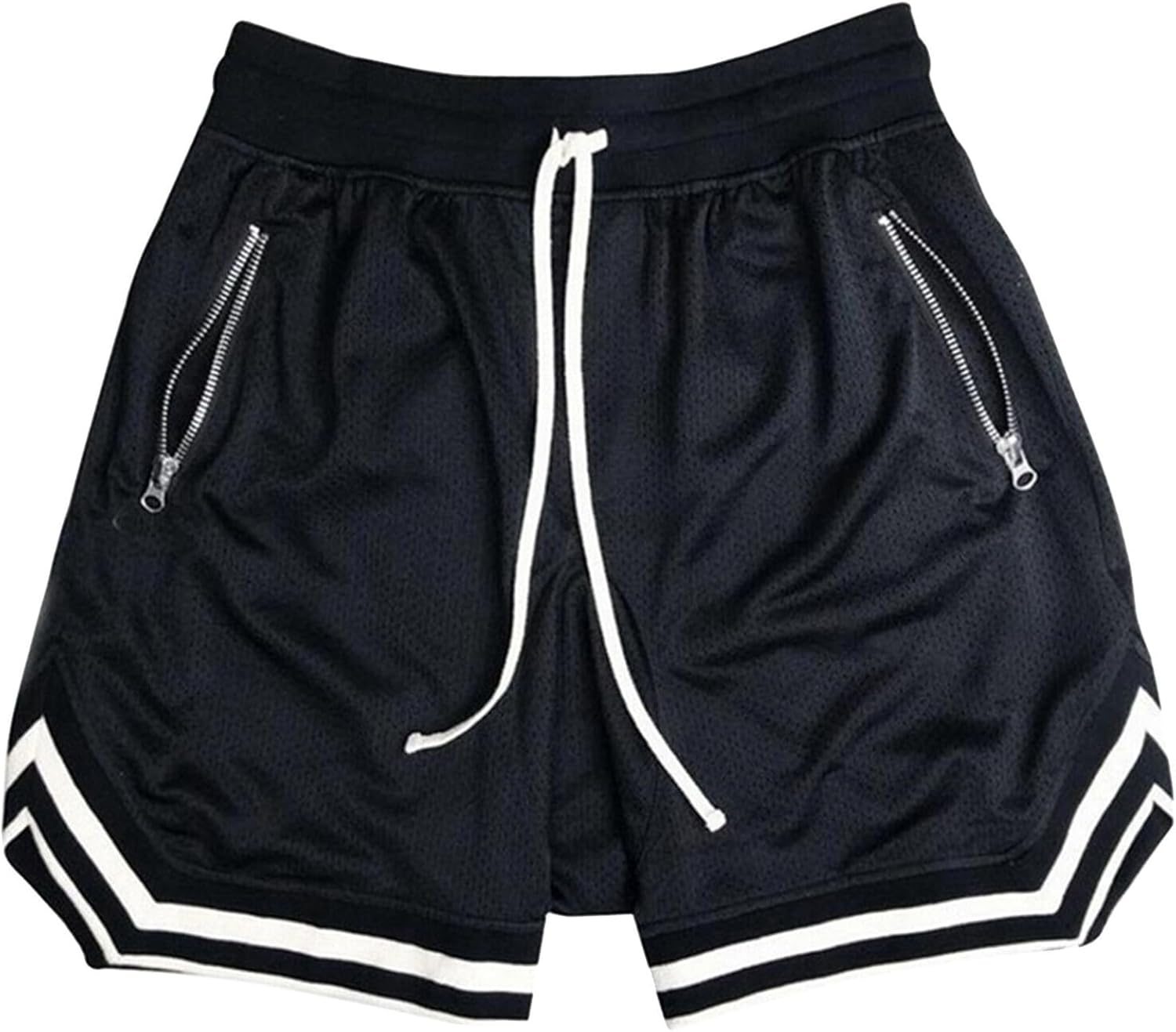 DIOTSR Mens Mesh Basketball Shorts Running Athletic Gym Workout Shorts with Zip Pocket