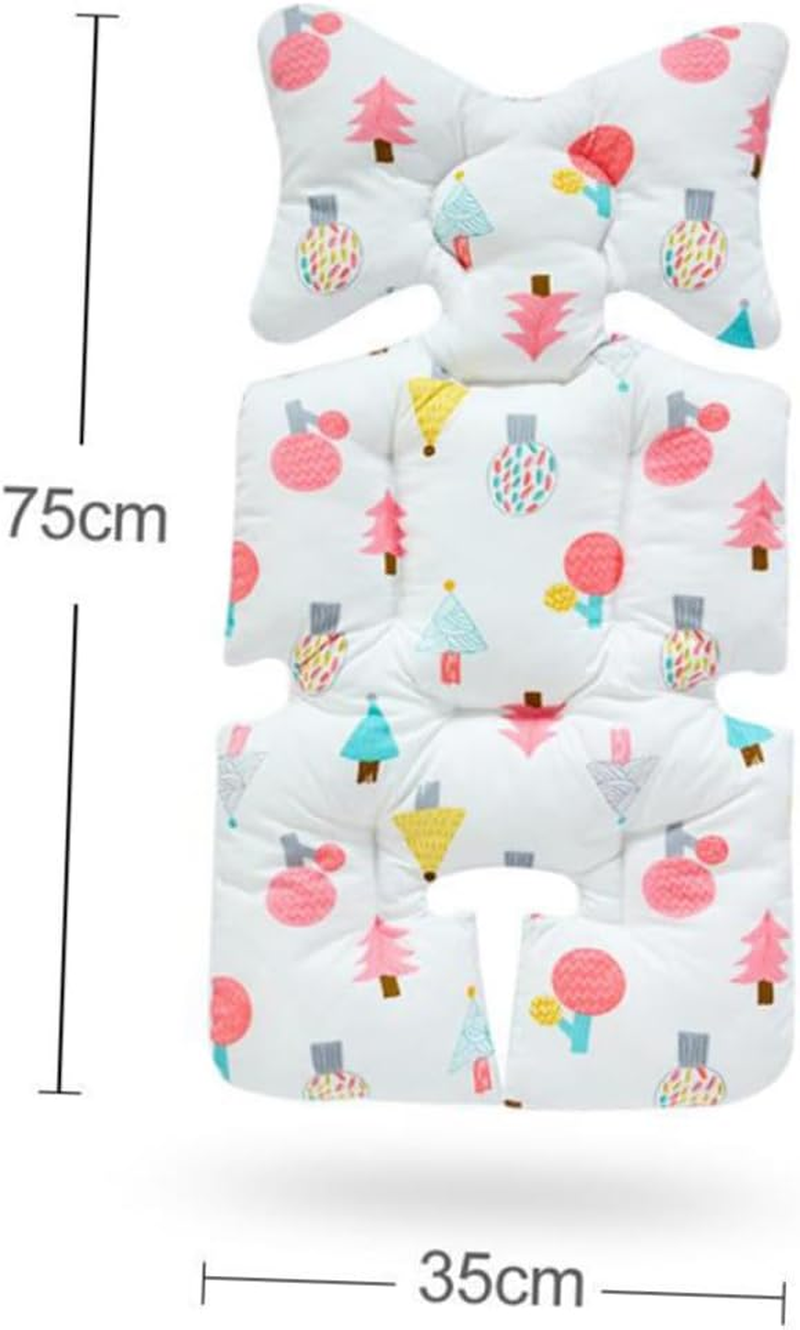 Breathable Stroller Cushion Pad Soft Cartoon Protector for Pushchair High Chair Seat Shock-Absorbing Padded Liner for Comfort and Safety Multifunctional Pram Cushion with Gentle image number 3