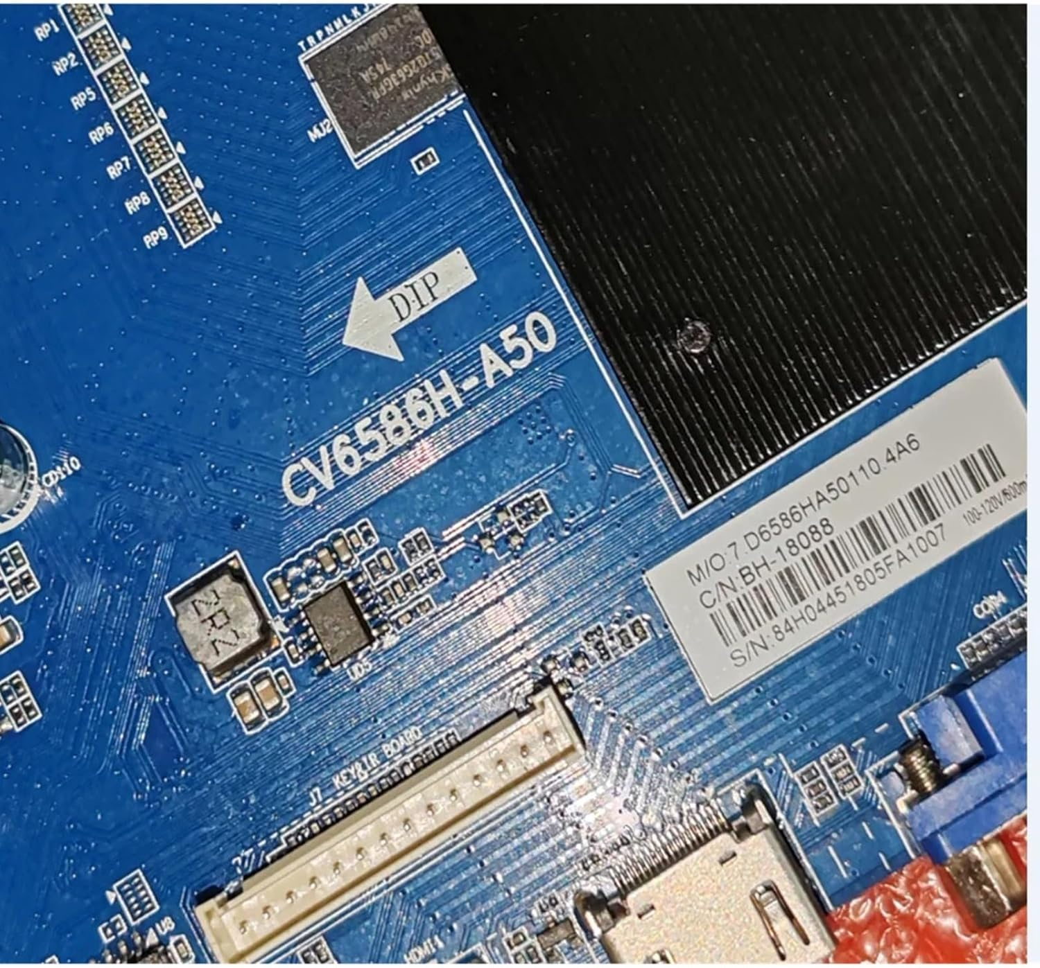 Replacement CV6586H-A50 3-In-1 Wifi Network TV Motherboard, BH-18088 100-120V 600Ma, TV Replacement Parts image number 3