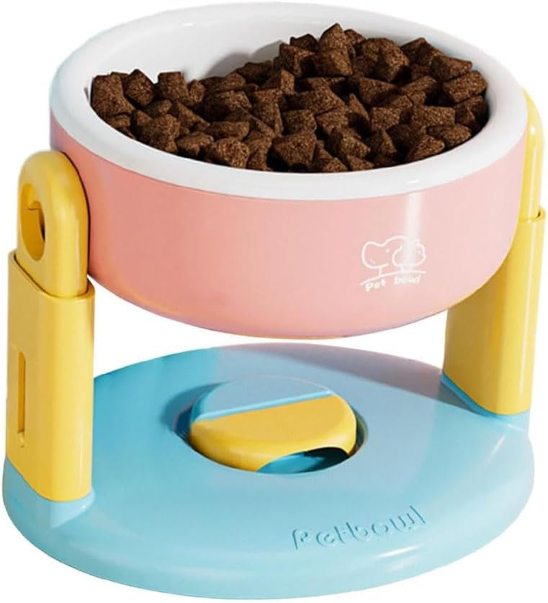 Elevated Cat Bowl &ndash; Adjustable Tilted Pet Feeder with Suction Base, Anti-Vomiting Design for Neck Protection, Raised Food & Water Bowl for Cats and Small Dogs image number 1