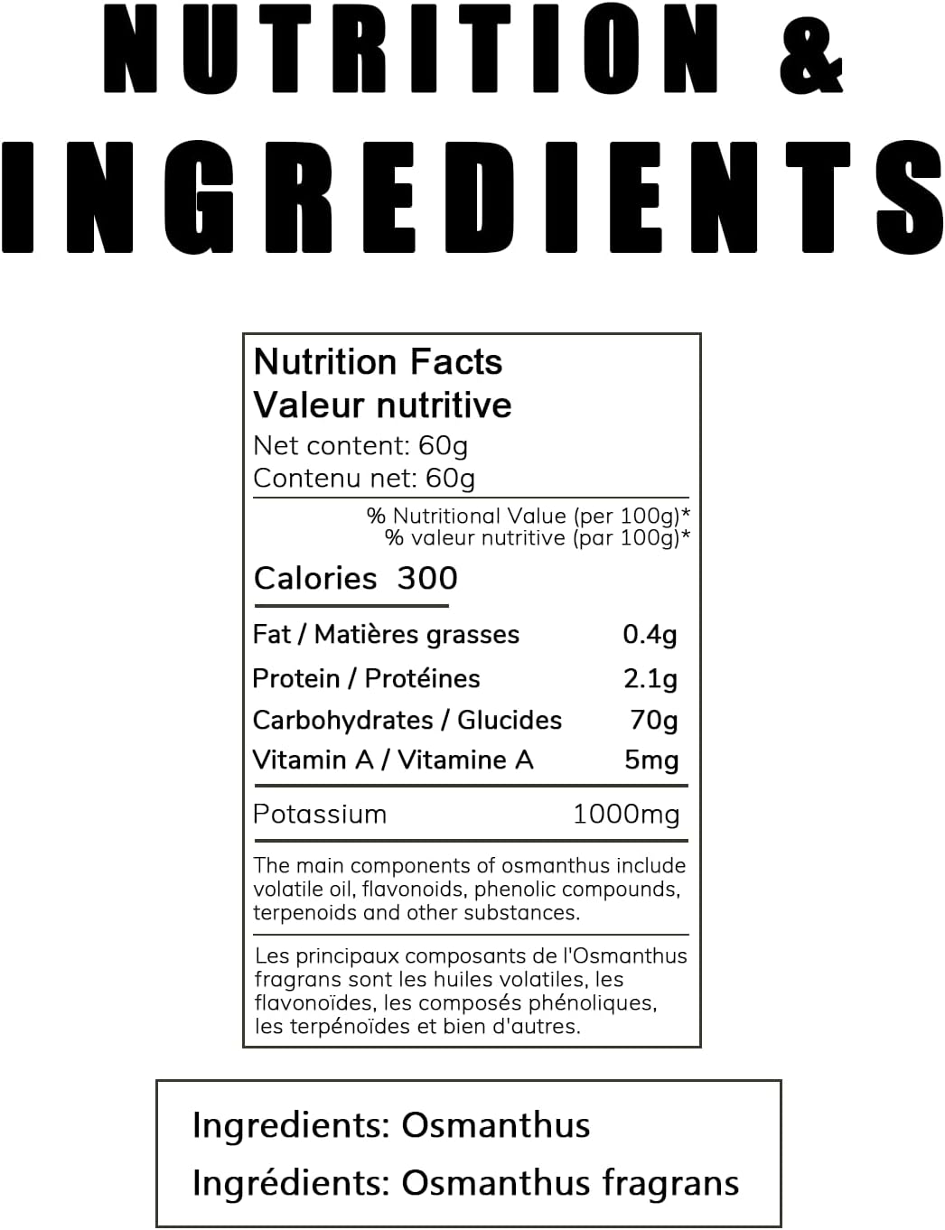 Tooget Fragrant Osmanthus Fragrans Herb Loose Leaf Tea 100% Natural Dried Osmanthus Flower Herbal Tea Top Grade - 2 OZ