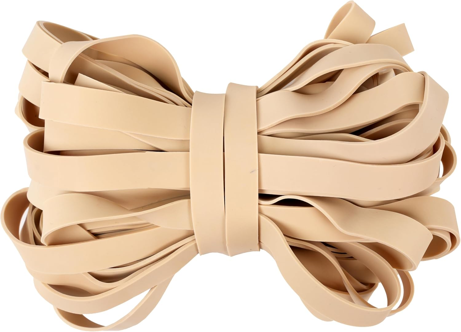 Rubber Bands Size#107 Beige 20PCS Heavy Duty Big Wide Rubber Band Elastic Bands for Office Supplies image number 1