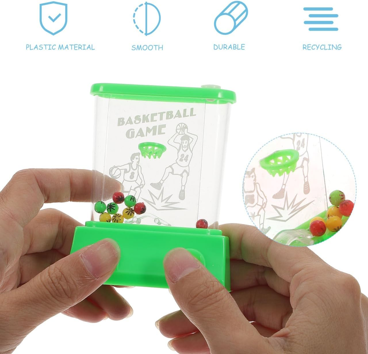 Jojofuny 2Pcs Waterplane Handheld Water Game Retro Toys Mini Retro Pastime Toys Water Ferrule Game Toy 80S Toys Rings for Kids Handheld Water Ring Toy Stress Lasso Random Color image number 4