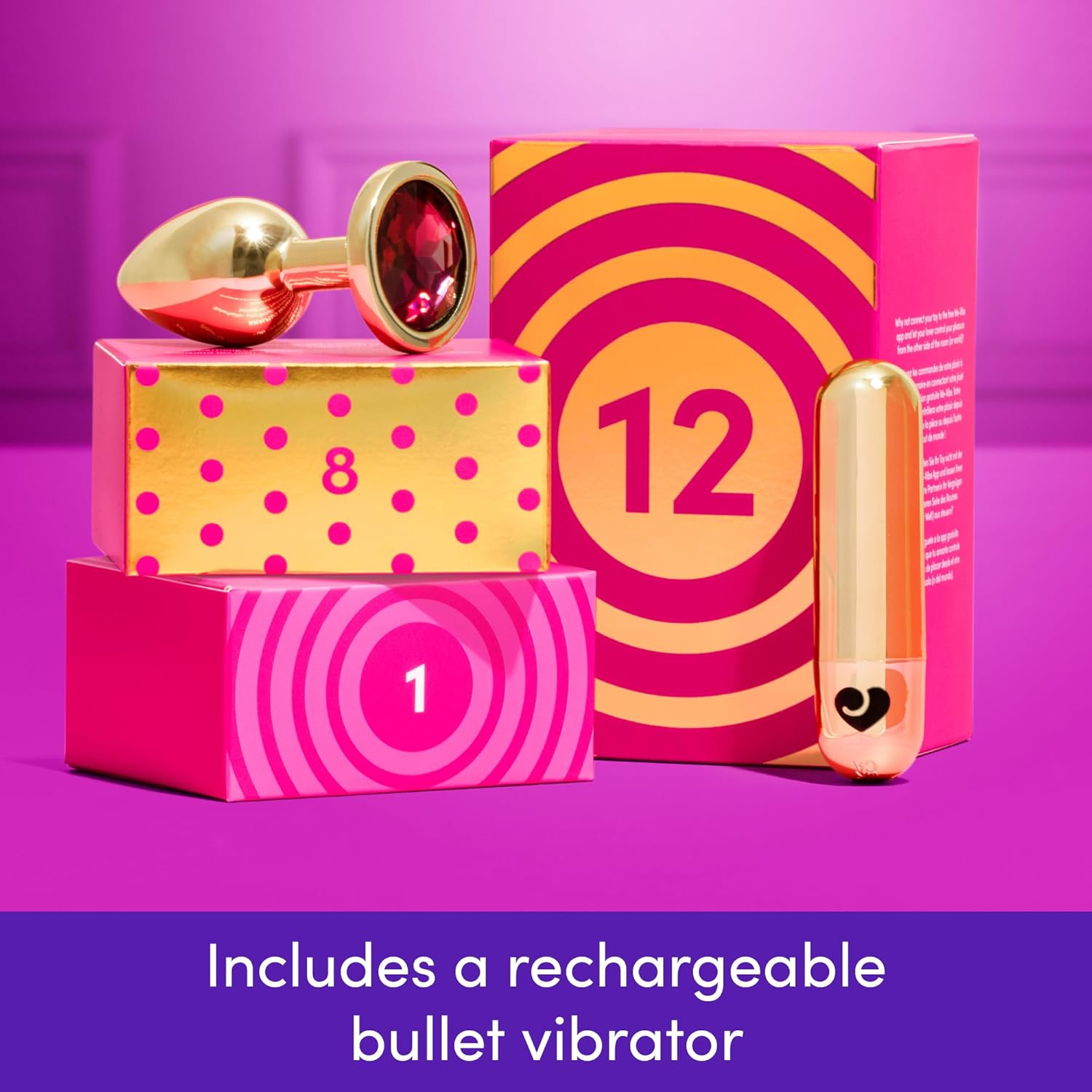 Lovehoney Romance Advent Calendar 2025 | 12 Day Couples Sex Toy Kit Gift Set | Remote Control Egg Vibrator, Cock Ring, Butt Plug & Lubricant | Erotic Adult Toys for Men & Women | Worth over $450 image number 1