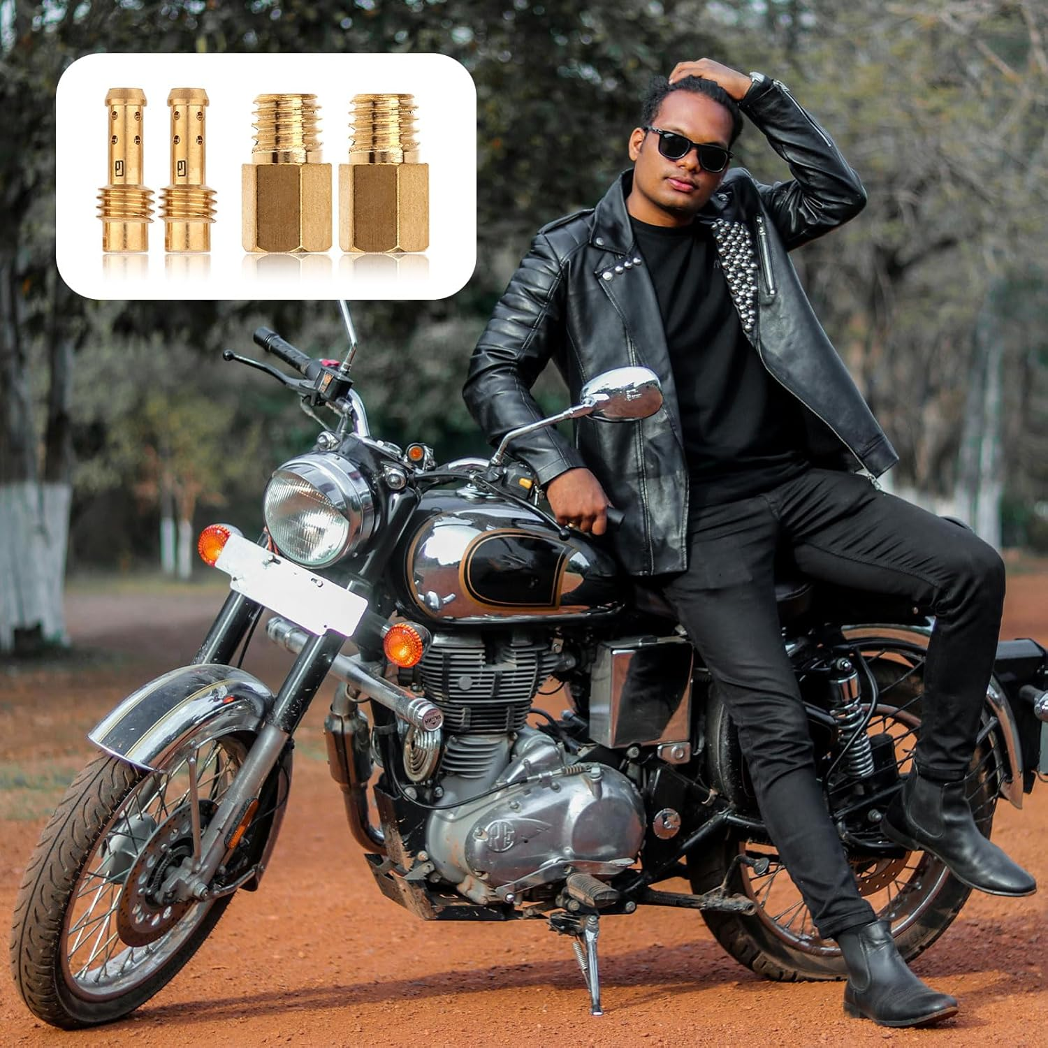 Carburetor Jet Kit, 30Pcs Main Jet Kit Secondary Slow Pilot Jet Accessories for Mikuni Carburetors Big Hex VM4/042 and VM22/210 Sets image number 1