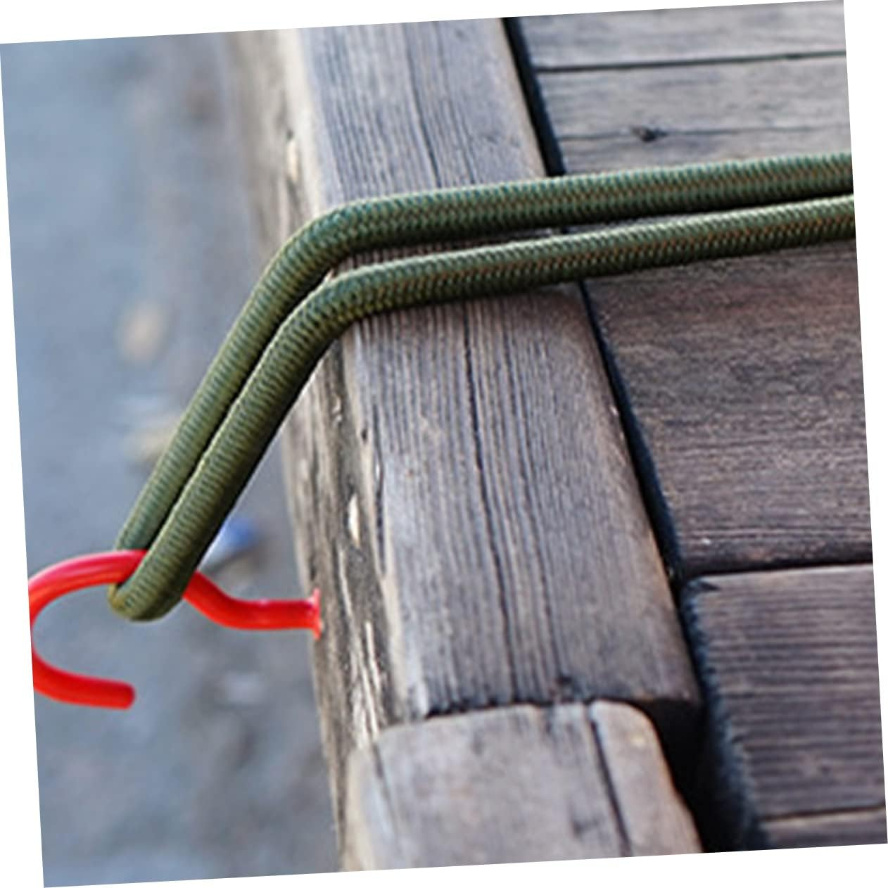 BELLIFFY 4Pcs 8Mm Elastic Bungee Cords with Mountaineering Hooks, Outdoor Tent Fixing Belts, Multi-Functional Luggage Straps for Camping and Travel image number 5