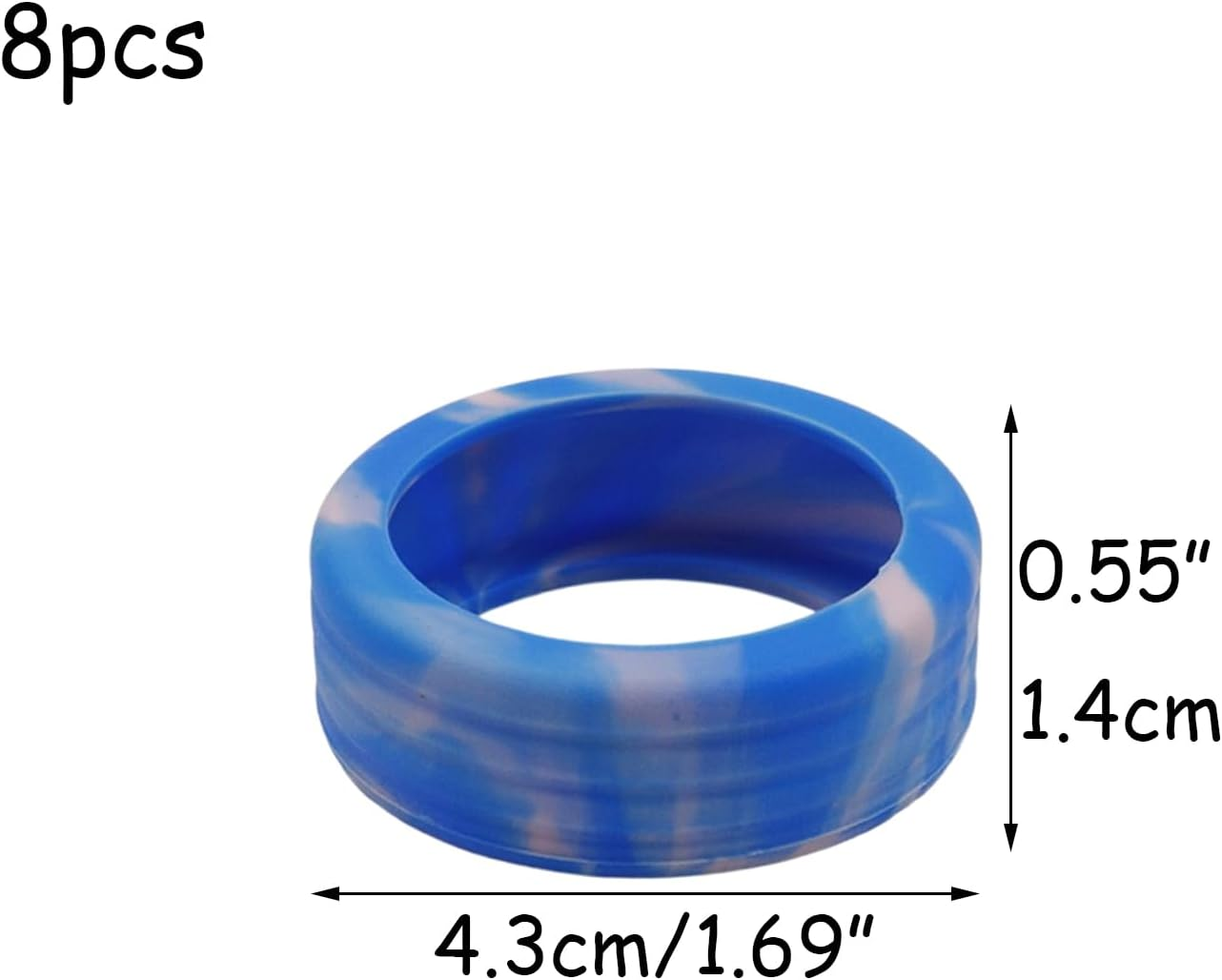 HEVSTIL 8PCS Luggage Wheel Covers, Luggage Wheel Silent Protector Covers, Silicone Suitcase Wheel Cover,Wheel All-Inclusive Silicone Protective Covers for Most 8-Spinner Wheels Luggage Sets,Blue Pink image number 3