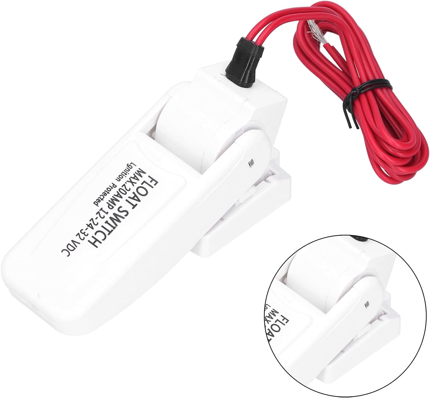 Float Switch, Boat Bilge Pump Automatic Sensor Electric DC 12V 32V 24V Hand Bilge Pump Bracket HVAC Drain Pan Condensate Overflow Safety Sensor image number 1