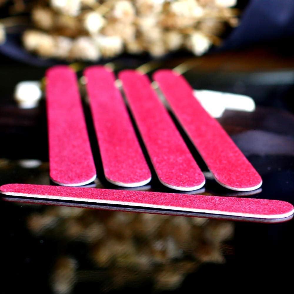 100 Pcs Mini Nail Files Double Sided 180/240 Grit Portable Professional Emery Boards Nail File Tool for Home Salon image number 5
