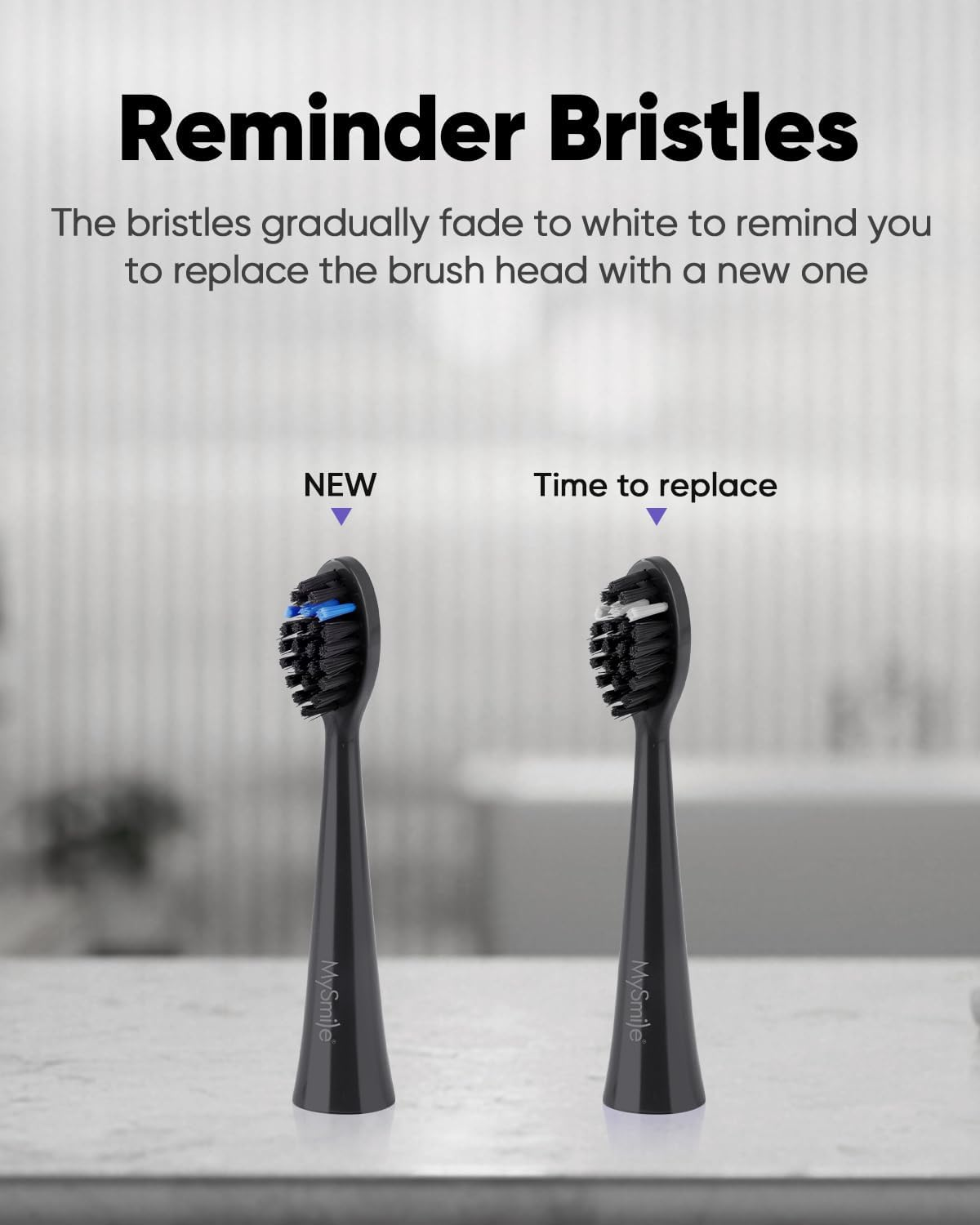 Mysmile DY156 Electric Toothbrush for Adults, Rechargeable Sonic Battery Toothbrush Portable with 3 Brush Heads, 2 Mins 5 Modes Smart Timer, 45000VPM, One Charge for 60 Days - Black