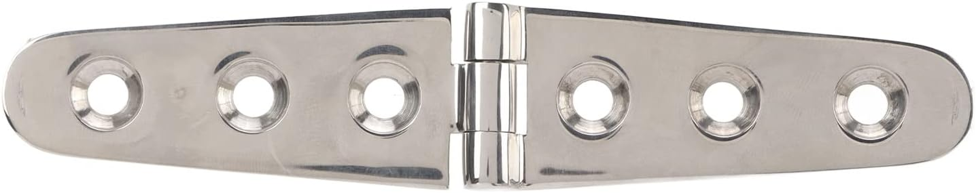 ASHATA Stainless Steel Heavy Duty Strap Hinge with Holes for Marine Boat Home Door Gate, Mirror Polished Hardware for Deck Barn, 2 Pack (3 Holes: 152X30Mm/5.98X1.18In) image number 1