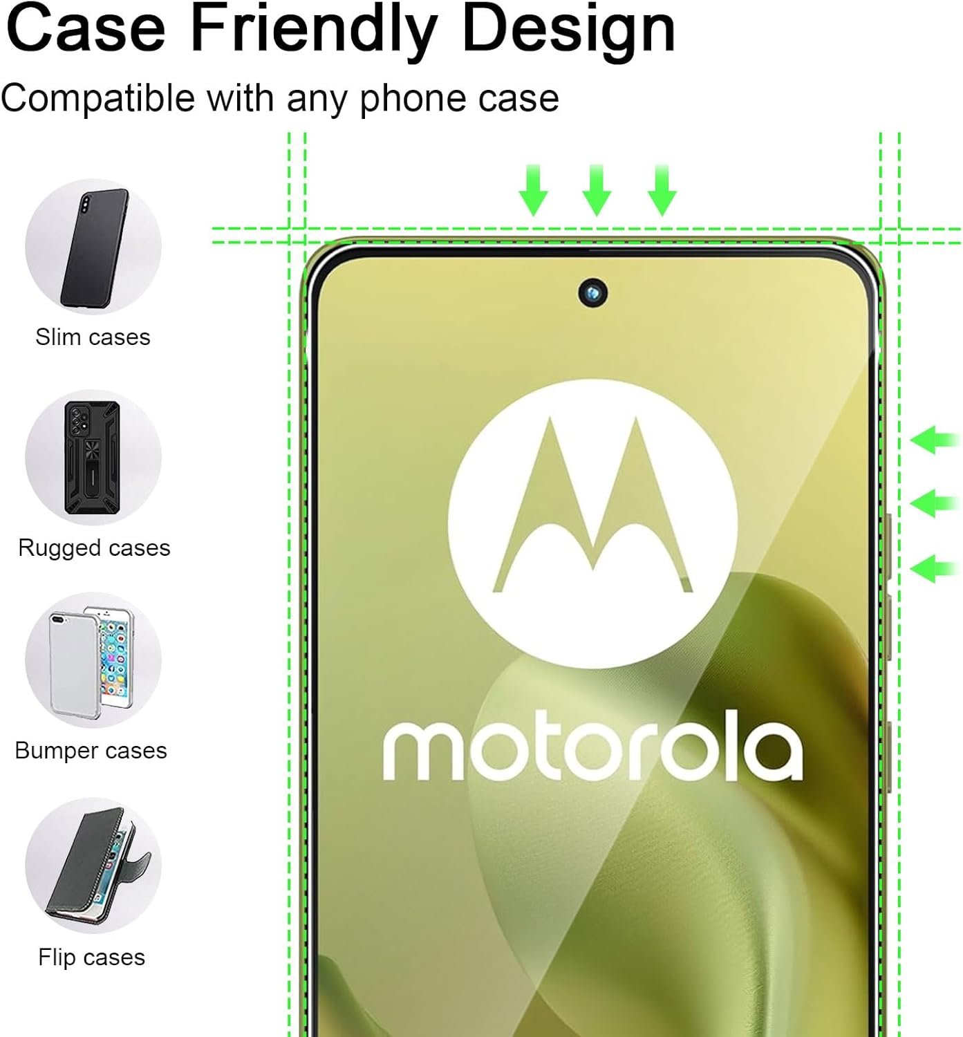 TUTUO Screen Protector for Motorola Moto G86 5G for Tempered Glass, [Pack of 2 + 2] Tempered Glass + Camera Protection, 9H Hardness HD Clear Film, Anti-Scratch, Anti-Fall Screen Protector Film image number 3