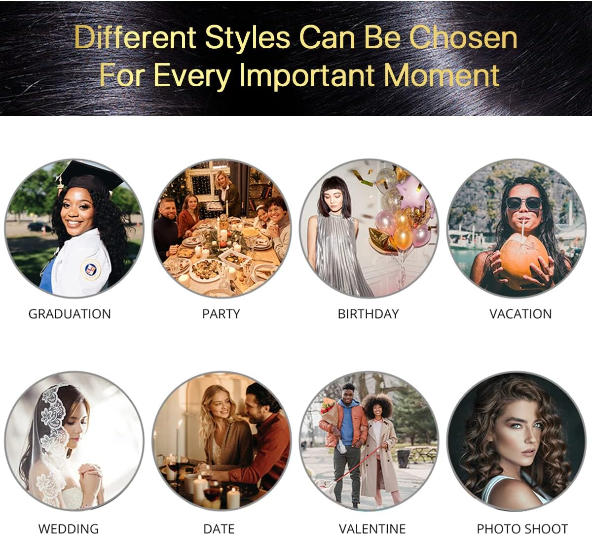 Wig with Bangs for Girls|Long Straight Colored Wigs for Women (Black) - Blonde image number 5