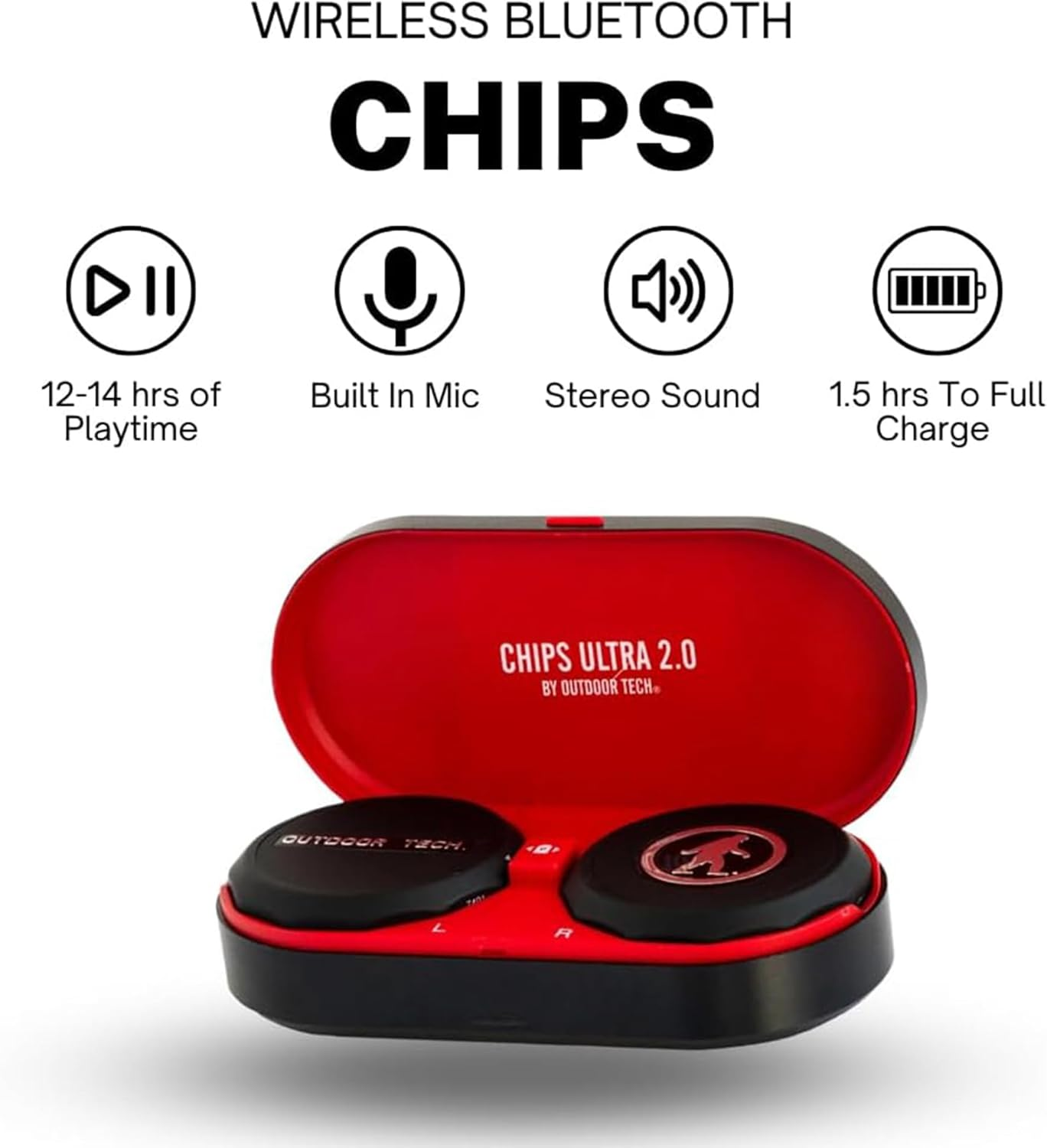 Outdoor Tech - Chips Ultra 2.0 - True Wireless Bluetooth Helmet Speakers for Skiing, Snowboarding Mountain Biking, and Climbing image number 3