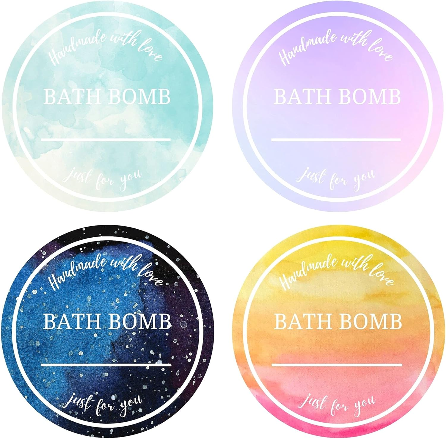 Mobiusea Creation Bath Bomb Labels Roll | 2 Inch |300 Pcs Waterproof Bath Bomb Stickers for Small Bags, Bath Bomb Making Kit, Bath Bomb Making Supplies, Bath Bomb Labels and Packaging image number 3