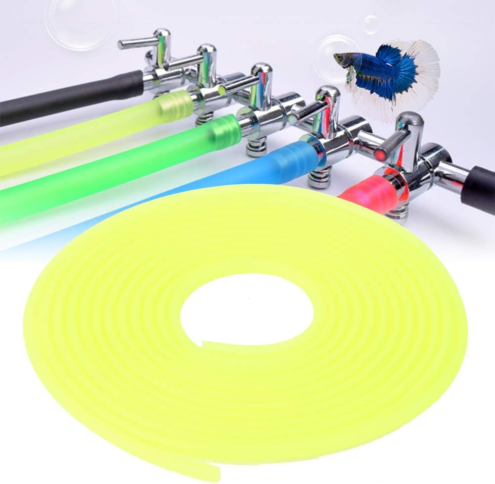 5 M Flexible 5 M Oxygen Hose, Silicone Thick Silicone Air Tube, and Fish, Slightly Cut to Size, Suitable or Suitable for (Yellow)