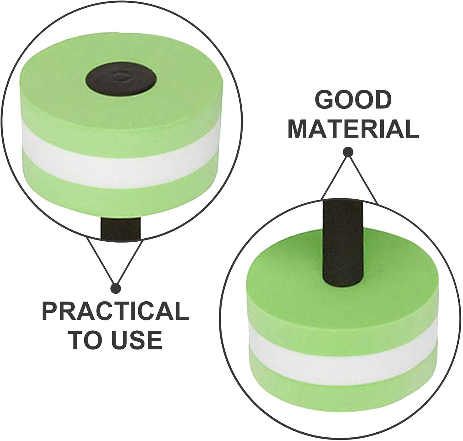 JOINPAYA Water Dumbbells for Pool Aquatic Exercise Eva Resistance Barbells for Water Aerobics Fitness Workouts image number 1