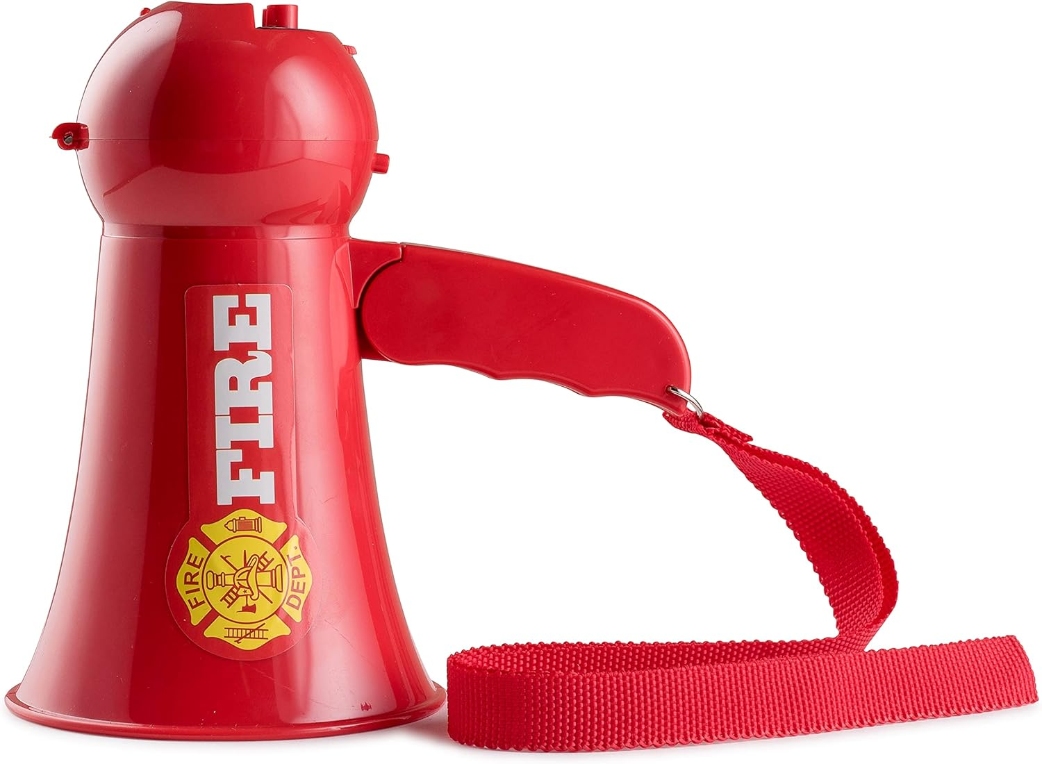 Dress up America 911 Pretend Play Kids Fire Fighter'S Megaphone (Bullhorn) with Siren Sound and Handheld Mic Toy, Red image number 3