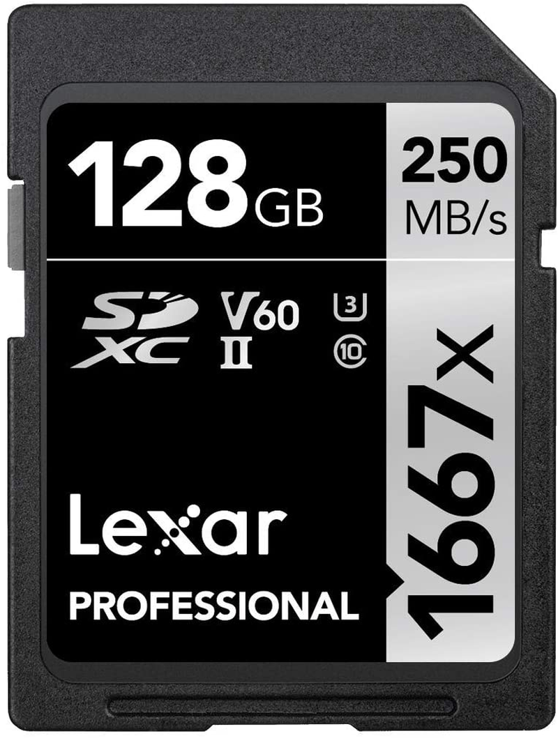 Lexar Professional 1667X SD Card 128GB, SDXC UHS-II Memory Card, up to 250Mb/S Read, 120Mb/S Write, Class 10, U3, V60 SD for Professional Photographer, Videographer, Enthusiast (LSD128CB1667) image number 5