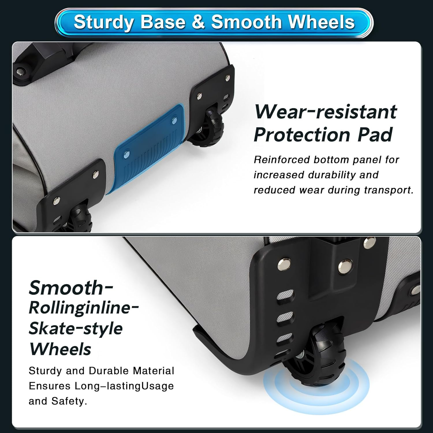 Outdoors Golf Travel Bag - Heavy Duty 600D Polyester Oxford Wear-Resistant, Excellent Zipper Universal Size with Wheels, Soft-Sided Golf Club Travel Cover to Protect Clubs image number 5