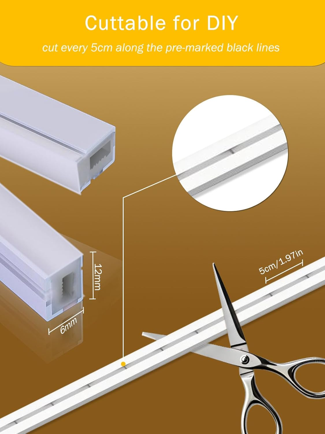 ROMANJOY LED Strip 10M, 2700K Warm White, 24V Cuttable Neon Rope Light, Outdoor Waterproof Silicone Strip Lights for Bedroom, Ceiling, Cabinet, Staircase, Wall, TV Backlight, Pool image number 1