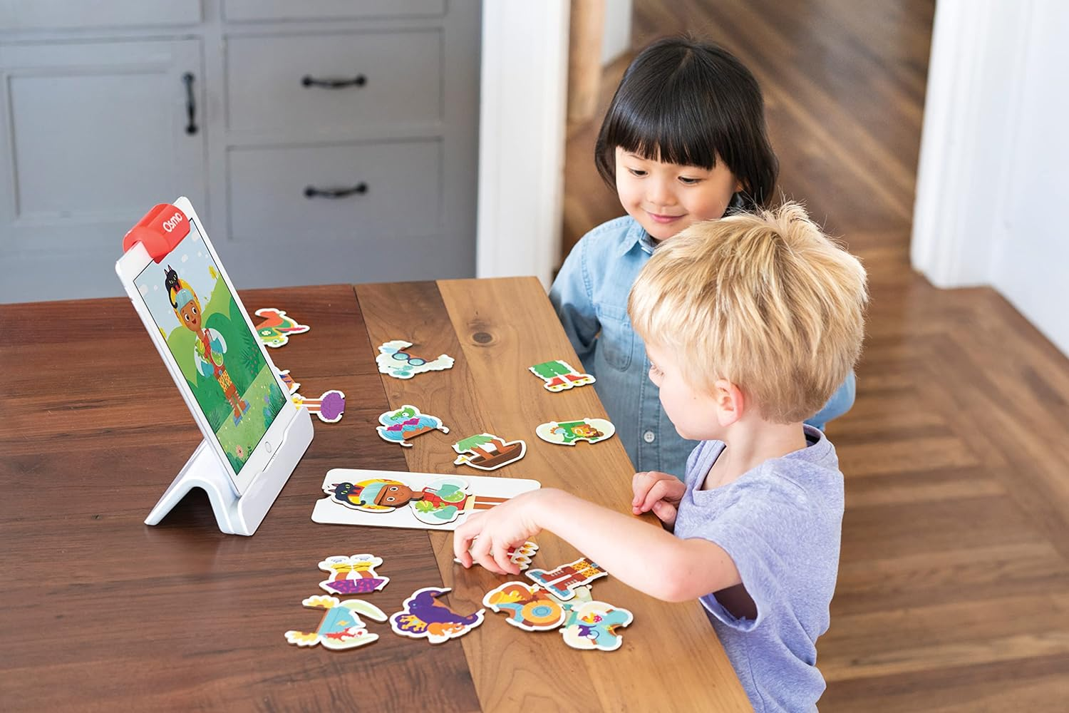Osmo -Little Genius Costume Pieces-2 Educational Learning Games-Ages 3-5-Stories & Creativity-For Ipad or Fire Tablet-Stem Toy Gifts for Kids,Boy&Girl-Ages 3 4 5(Osmo Base Required - Amazon Exclusive) image number 1